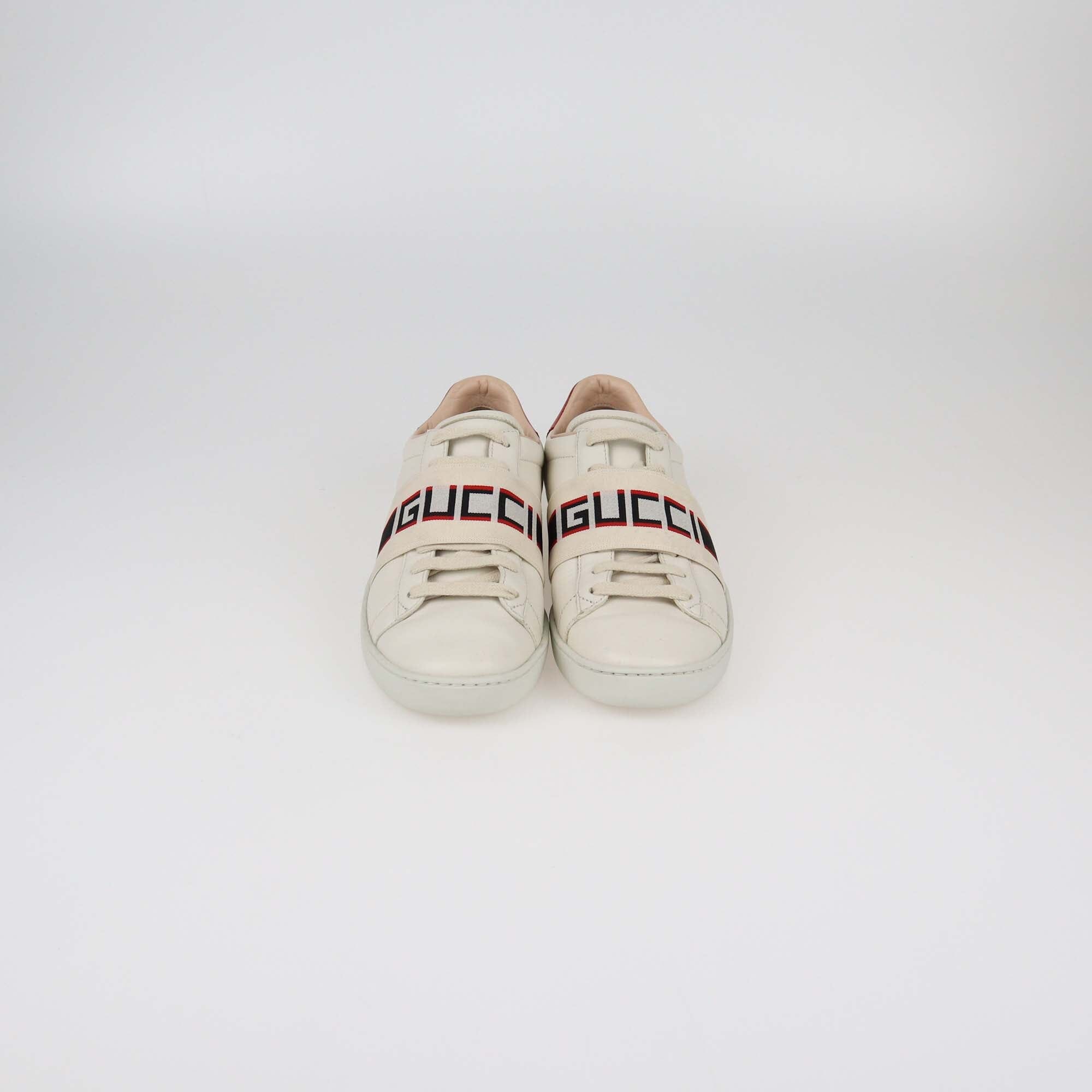 Gucci Striped Ivory Ace Sneaker Womens Gucci