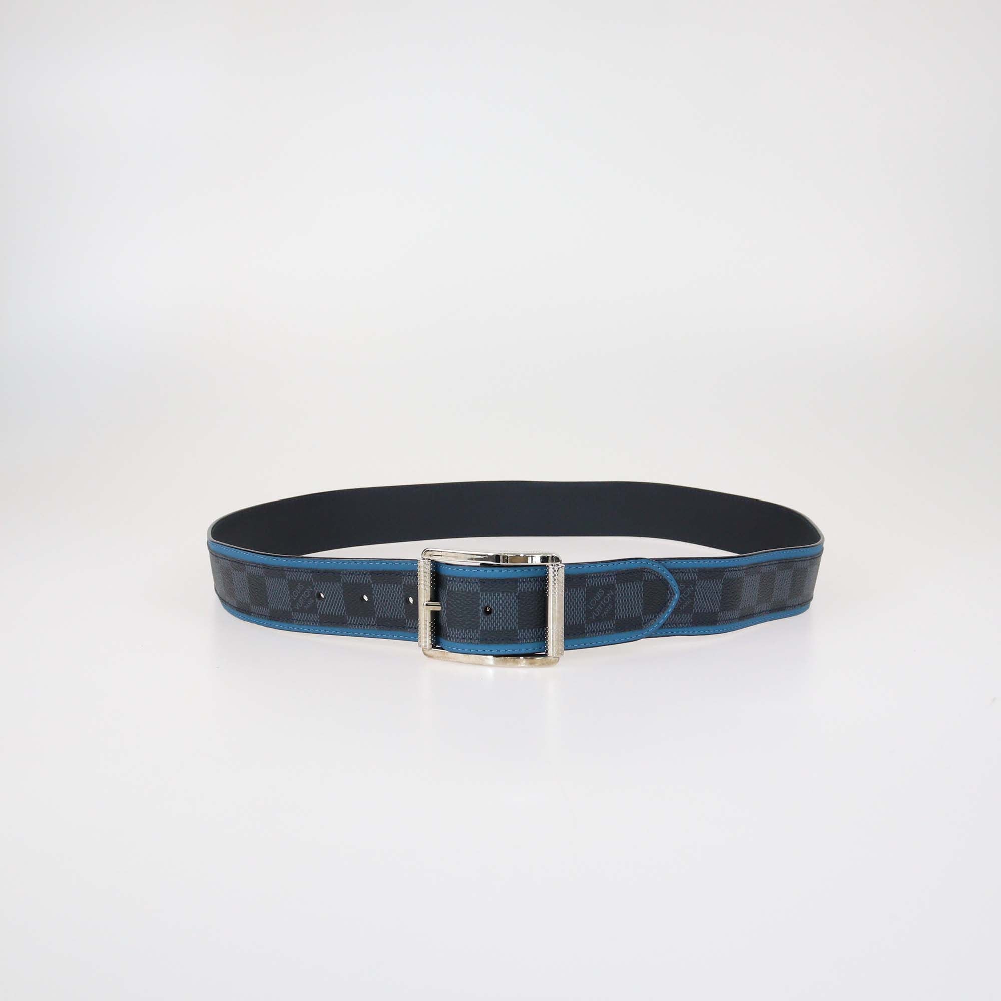 Louis Vuitton Damier Graphite Canvas and Leather Reversible Buckle Belt