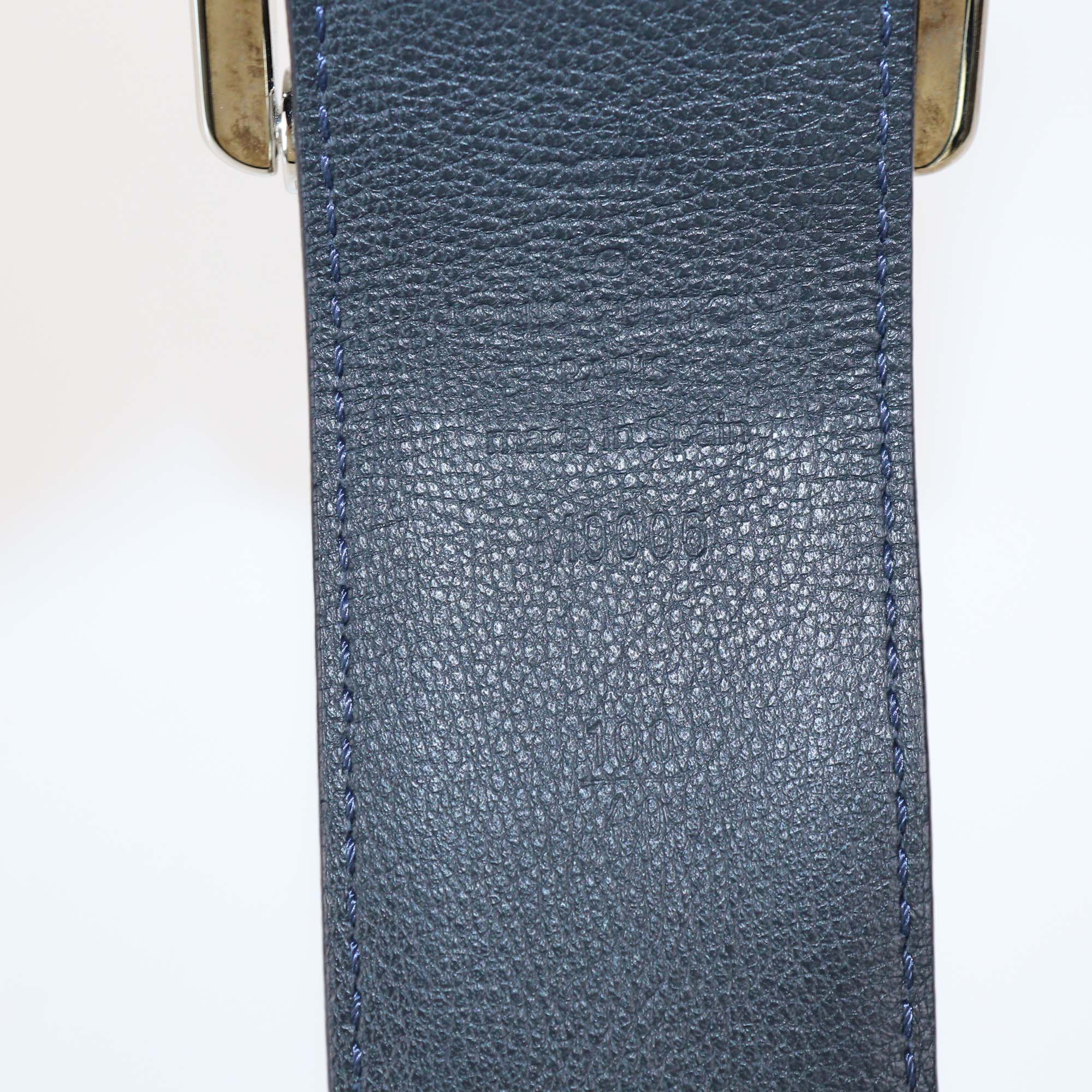 Louis Vuitton Damier Graphite Canvas and Leather Reversible Buckle Belt