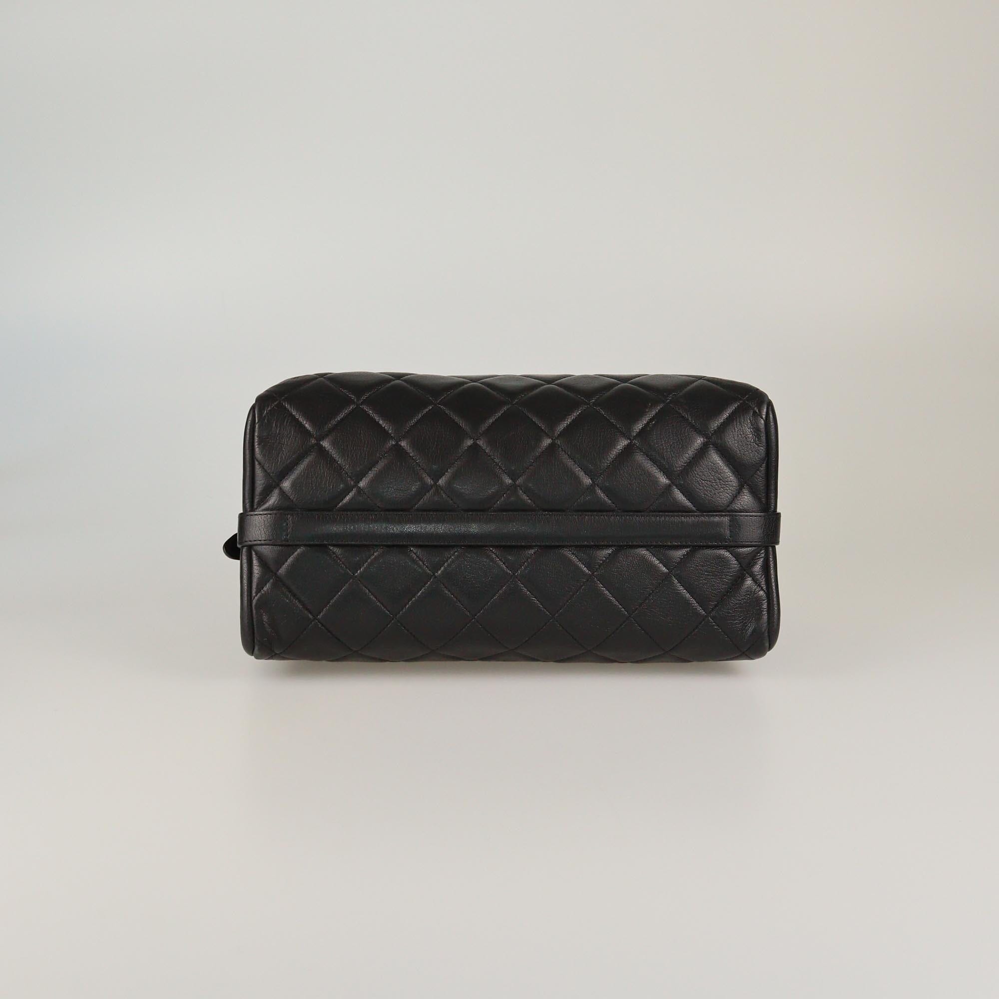 Chanel Black Quilted City Rock Shopper Tote Womens Chanel
