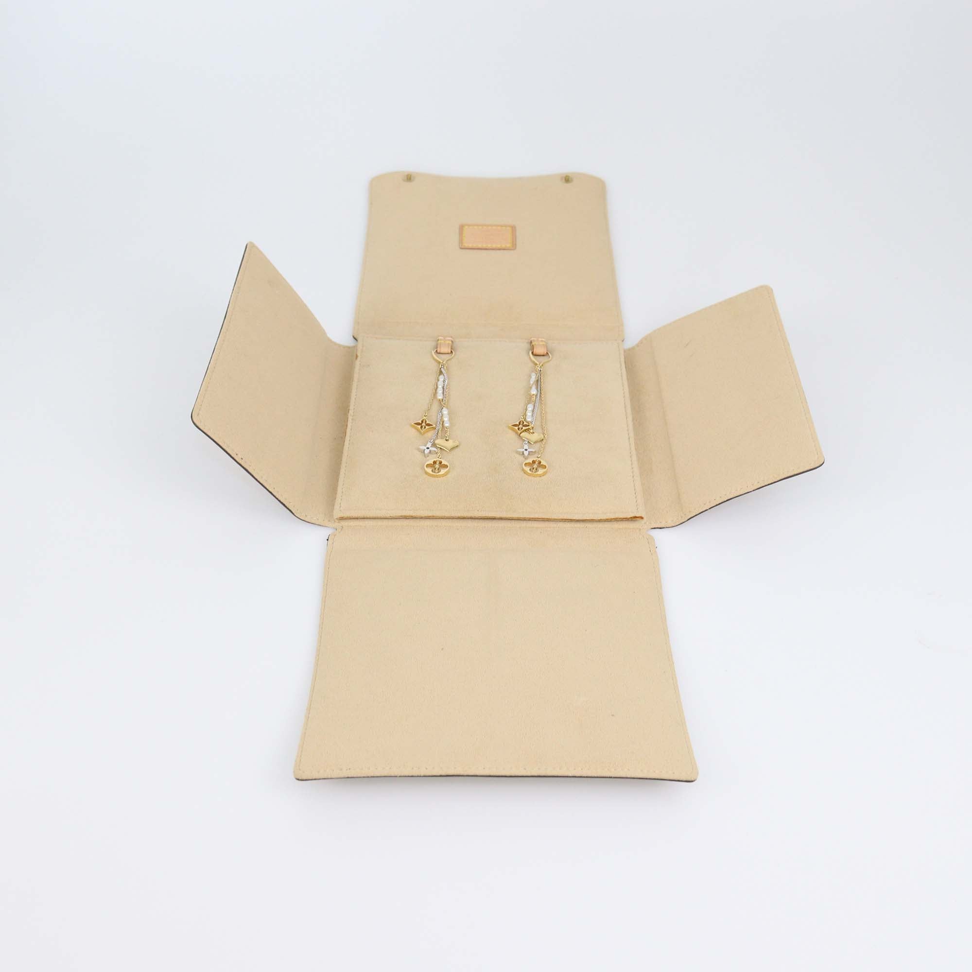 Louis Vuitton Two-Tone 18K Gold Cultured Pearl Monogram Drop Earrings