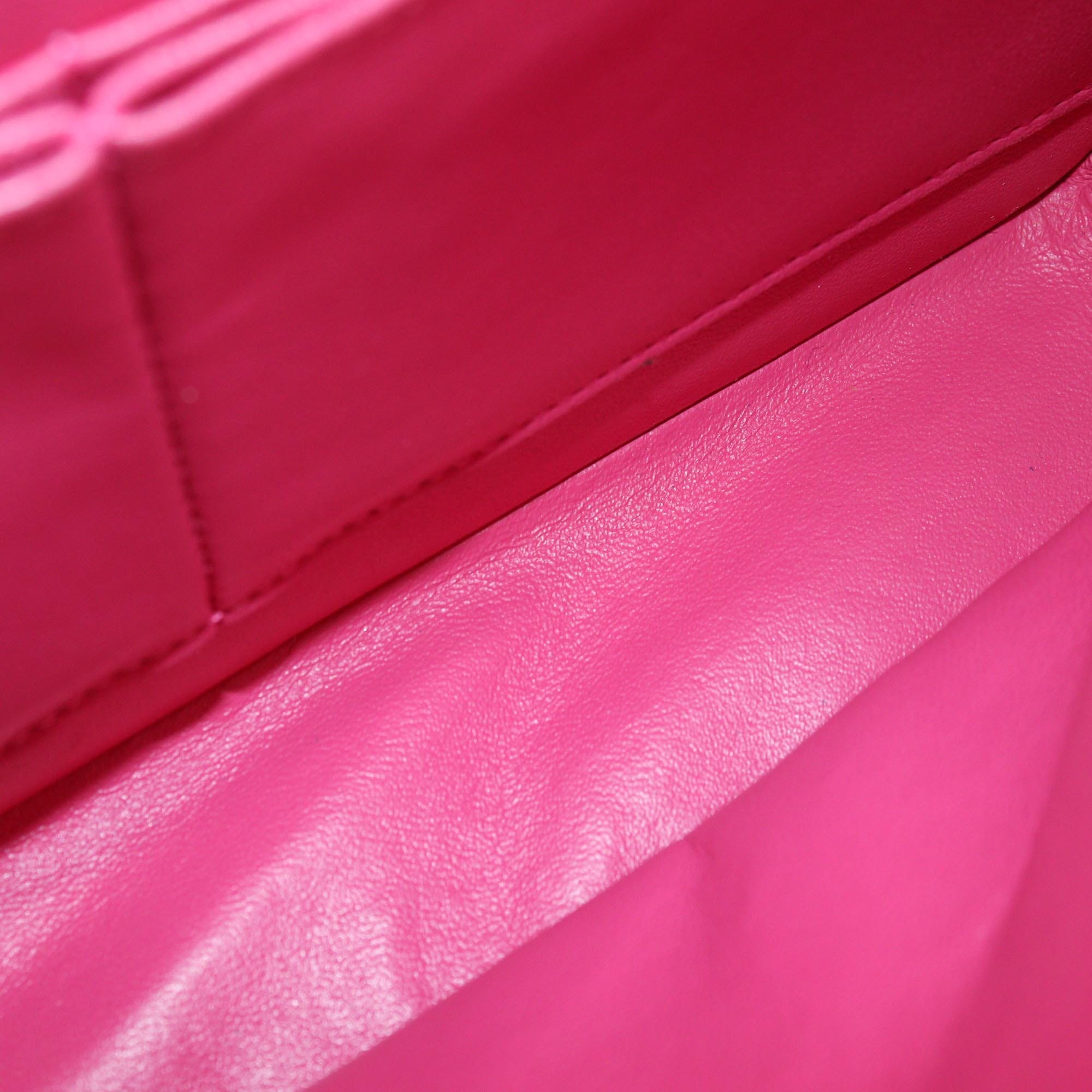 Chanel Coral Medium Classic Patent Double Flap Bag Womens Chanel