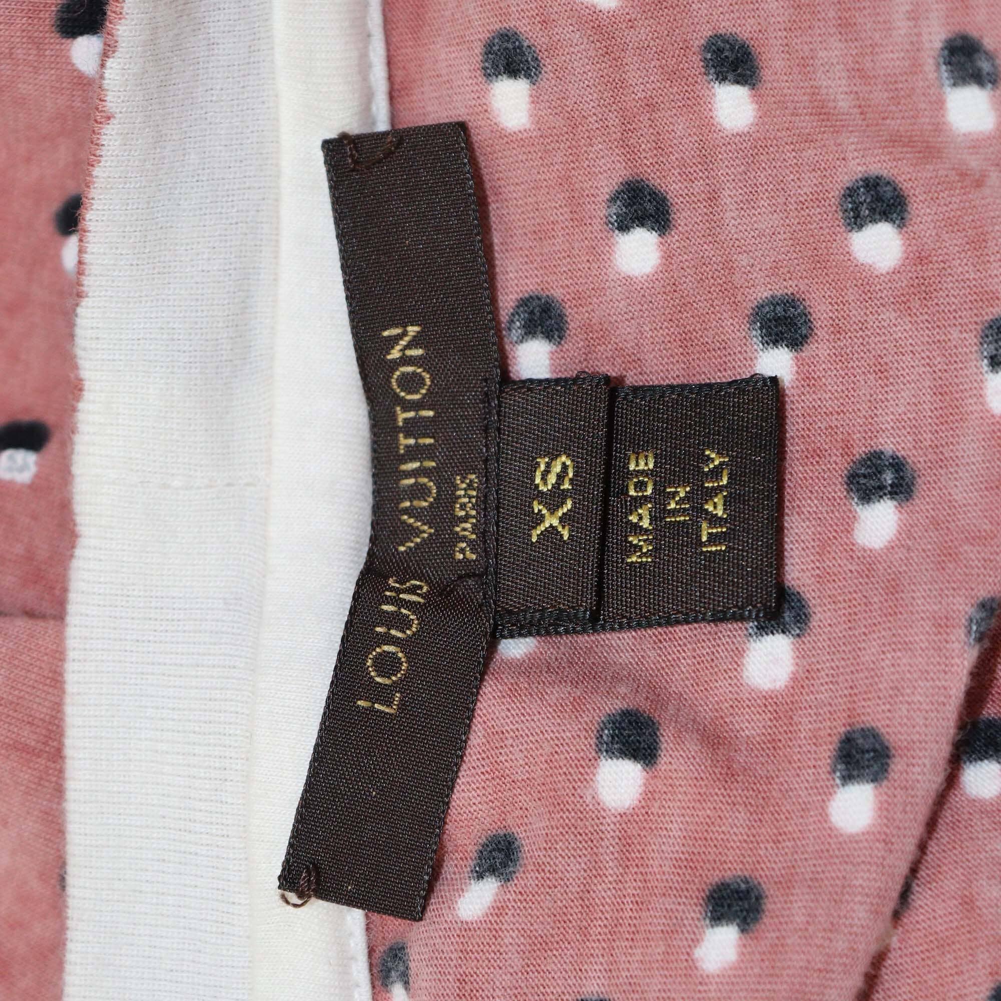 Louis Vuitton Pink Dot Pattern Print Crew Neck T Shirt Womens Louis Vuitton