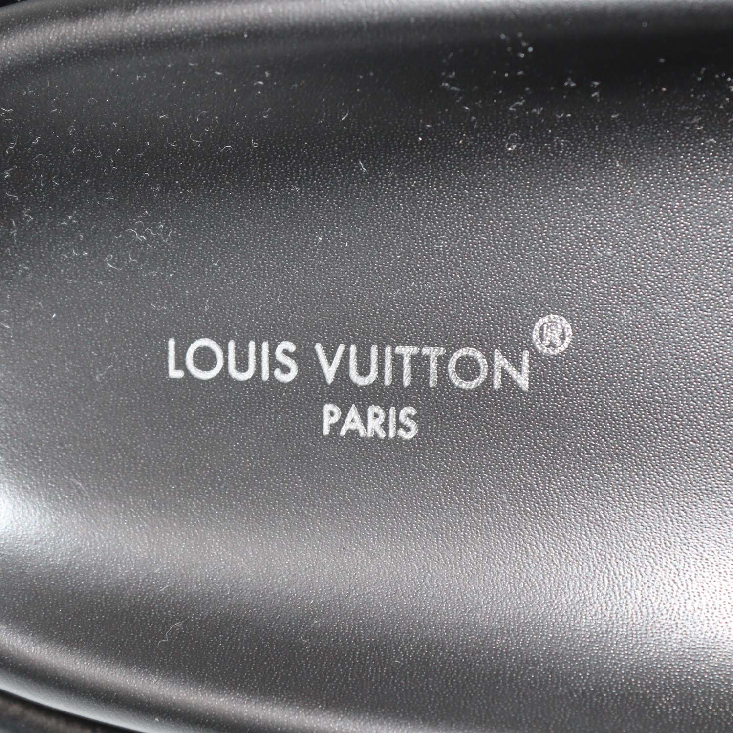 Louis Vuitton Black Leather LV Bliss Slide Sandals