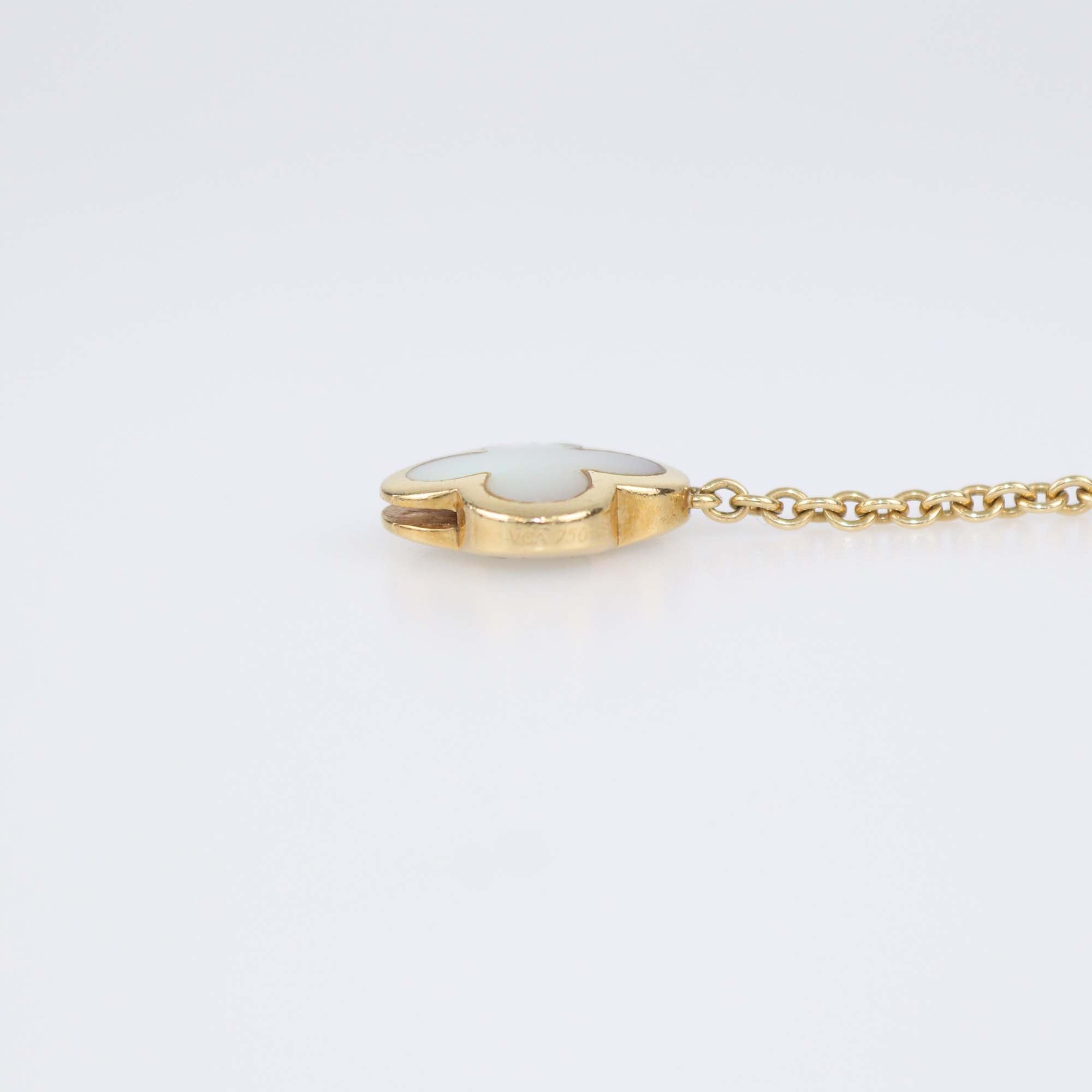 Van Cleef & Arpels 18K Yellow Gold Mother Of Pearl Vintage Pure Alhambra 14 Motif Long Necklace