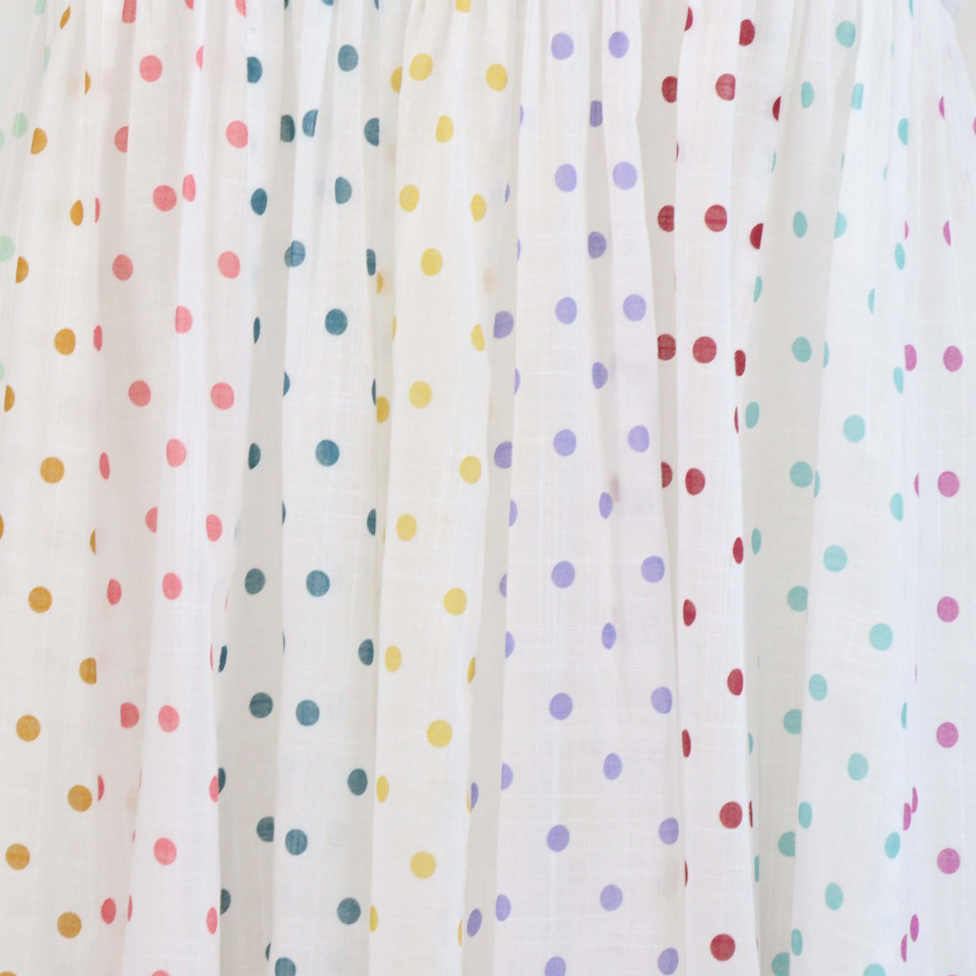 Zimmermann White/Multicolor Cotton Polka Dot Print Strapless Midi Dress