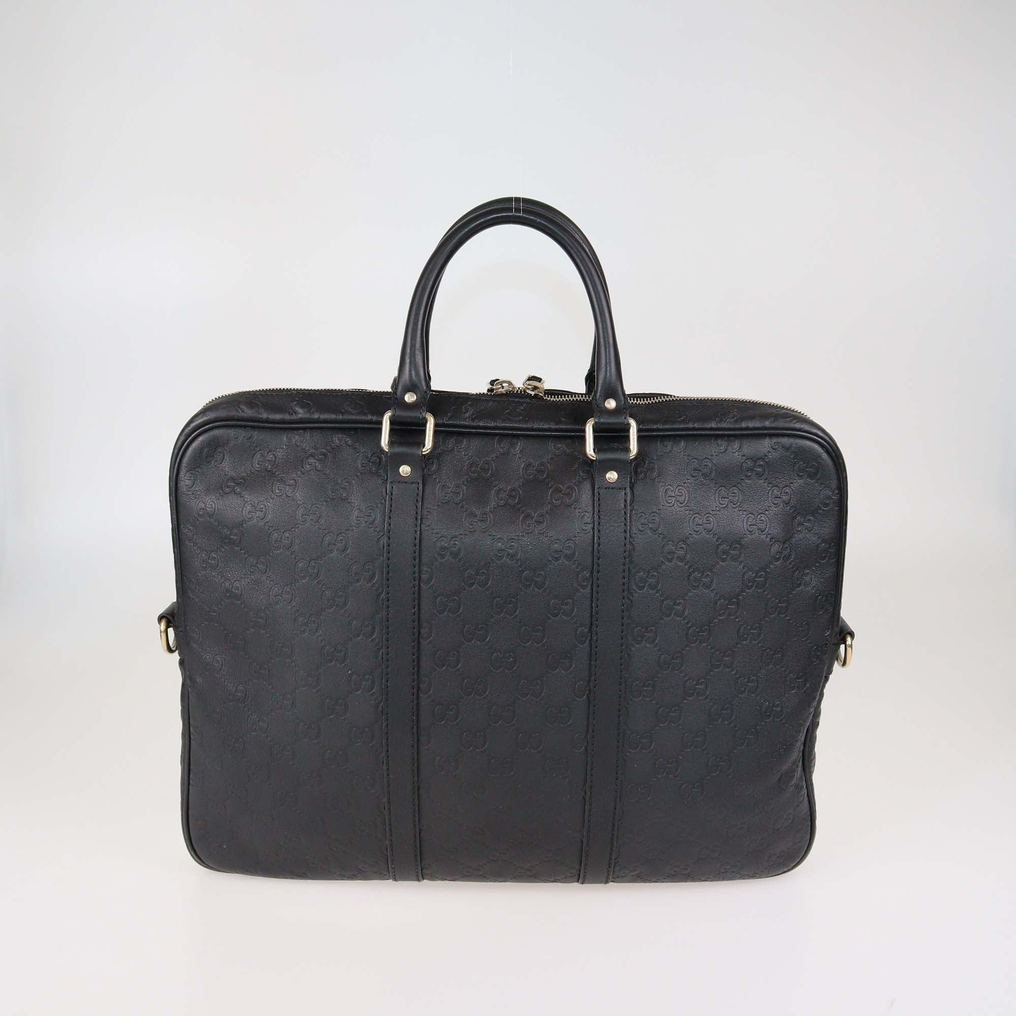 Gucci Black Guccissima Business Bag