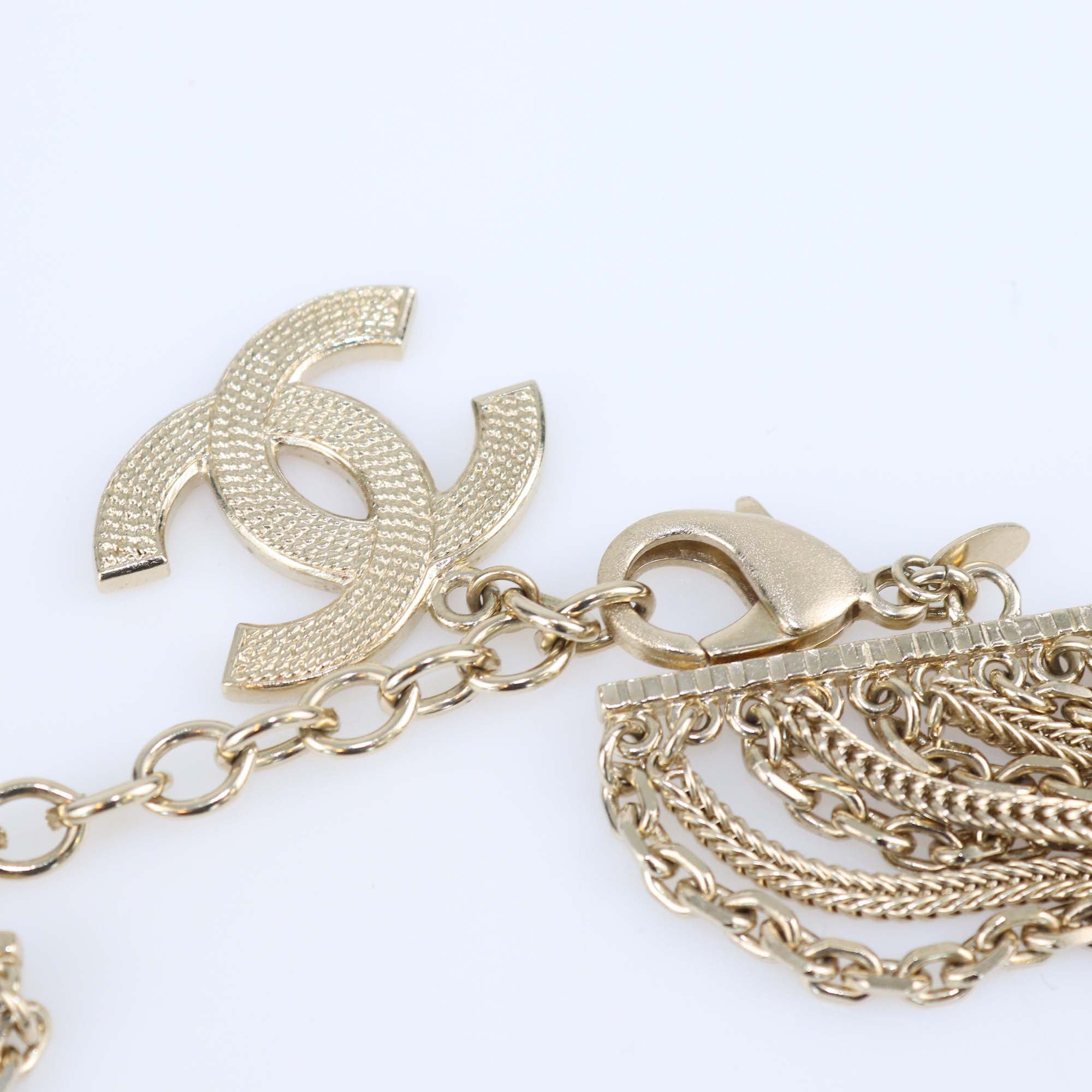 Chanel Gold Tone Metal Multi Strand Chain Belt