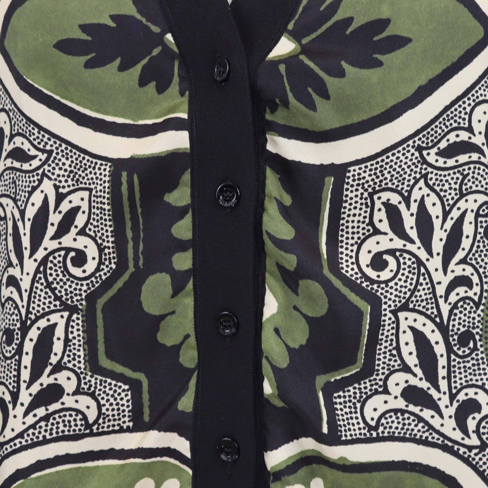Valentino Multicolor Printed V Neck Cardigan Womens Valentino