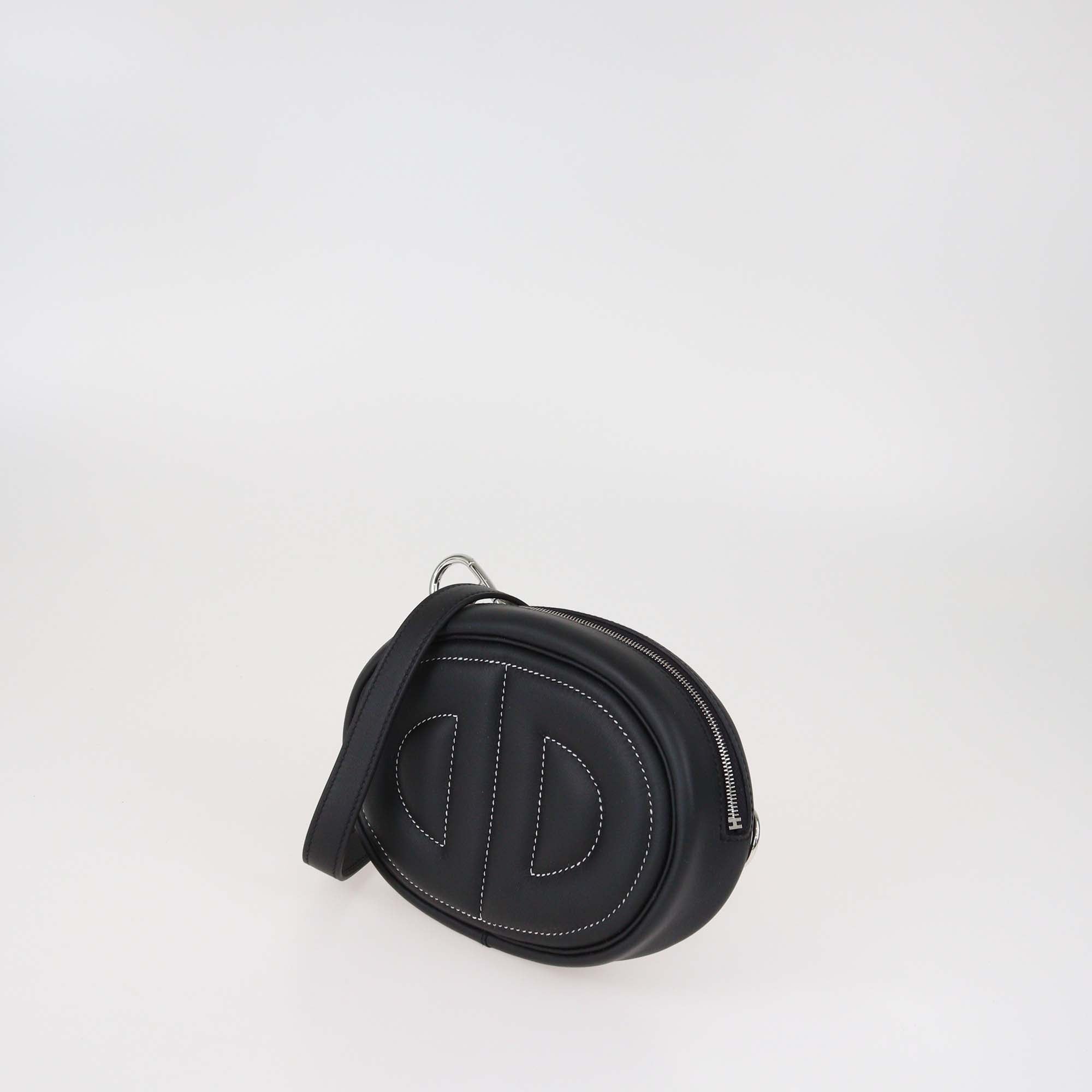 Hermes Black Swift Leather In The Loop Belt Bag