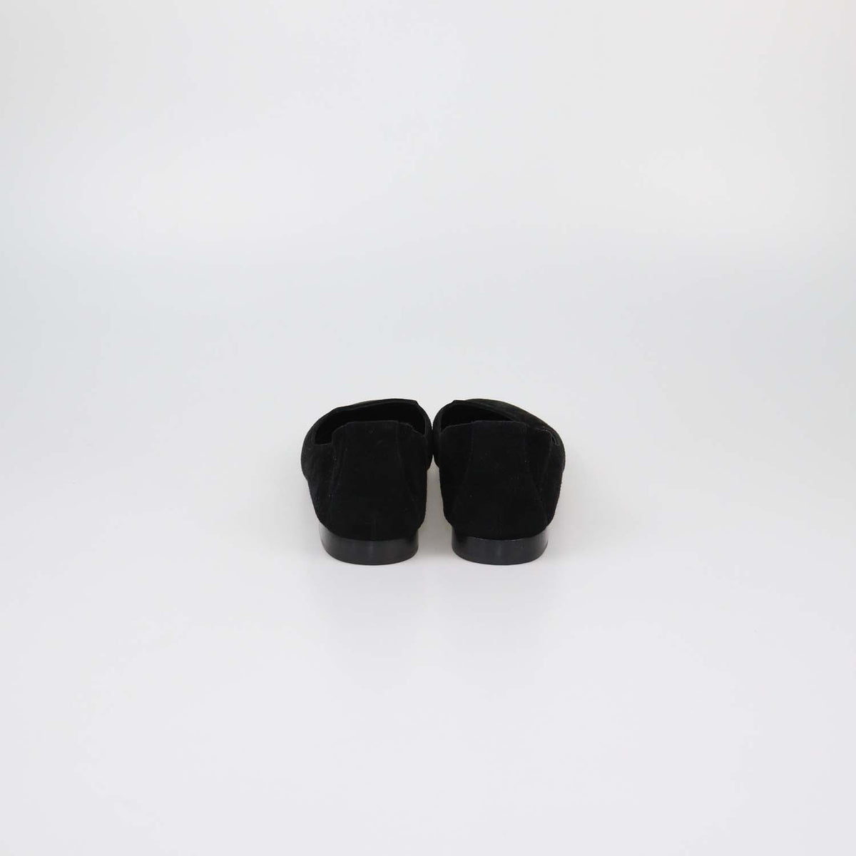 Hermes Black Suede Holy Slip On Flats