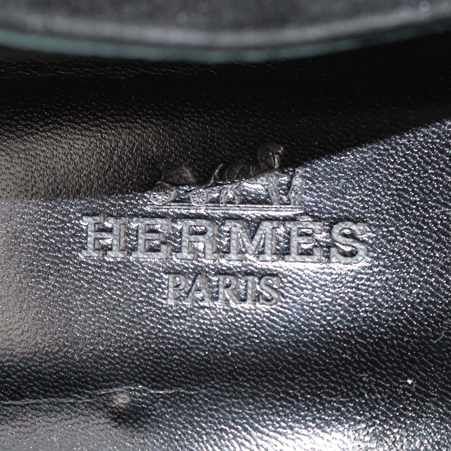 Hermes Black Suede Holy Slip On Flats