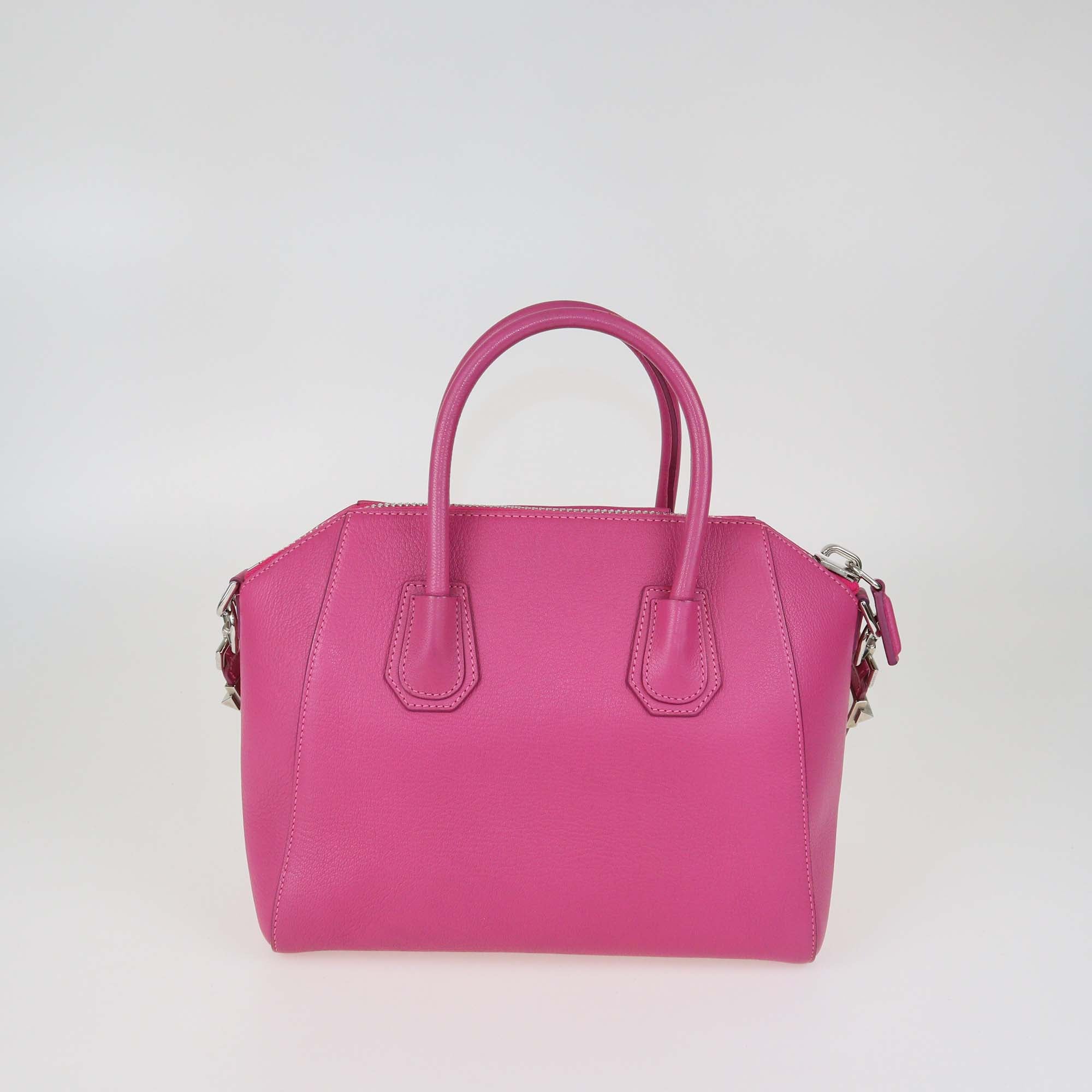 Givenchy Magenta Leather Small Antigona Satchel