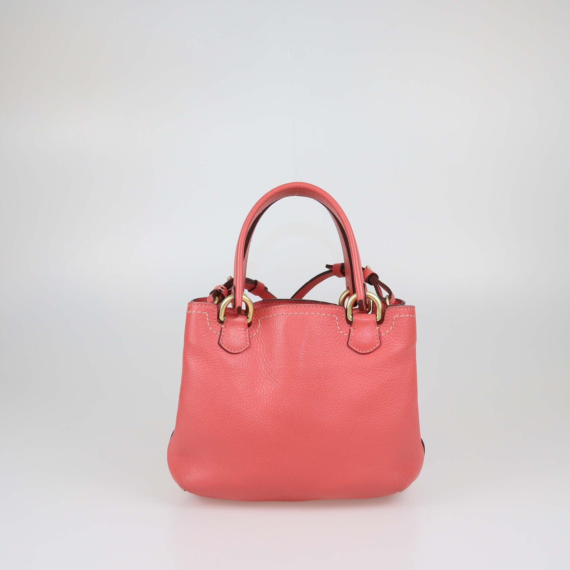 Emporio Armani Pink Leather Small Tote