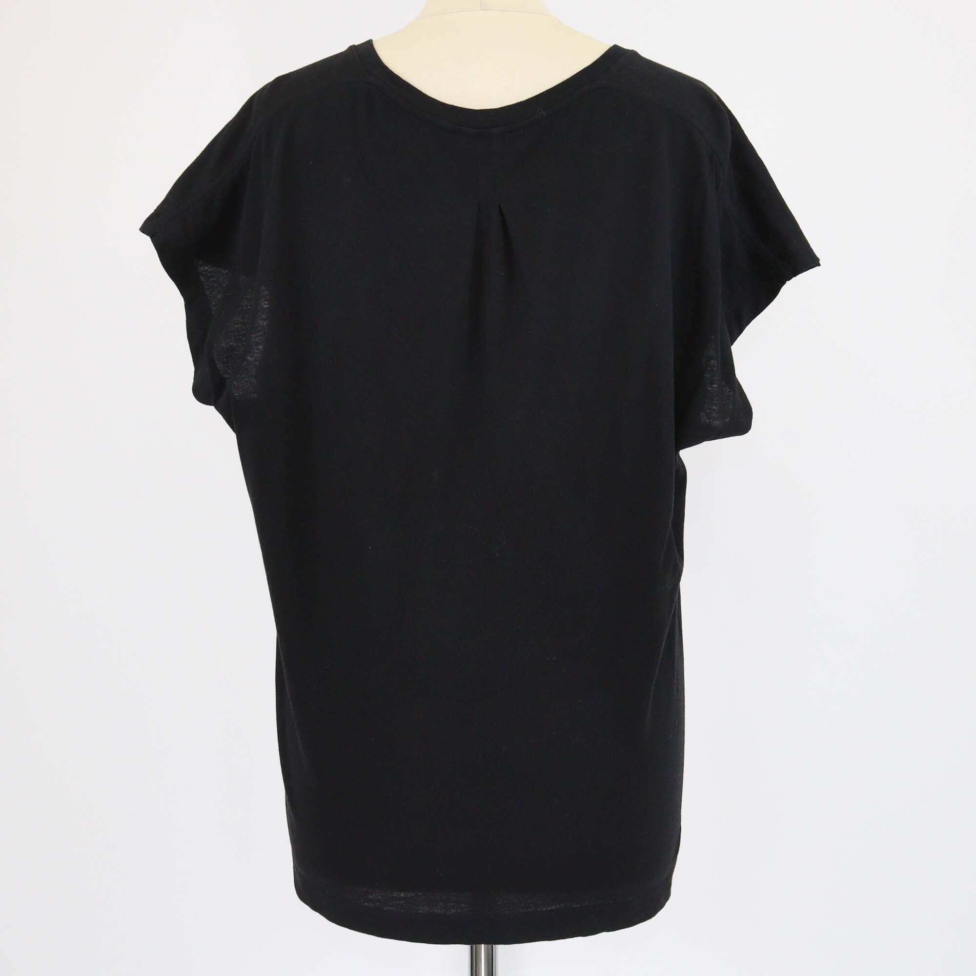 Saint Laurent Black Star Print Cap Sleeve T Shirt Womens Saint Laurent