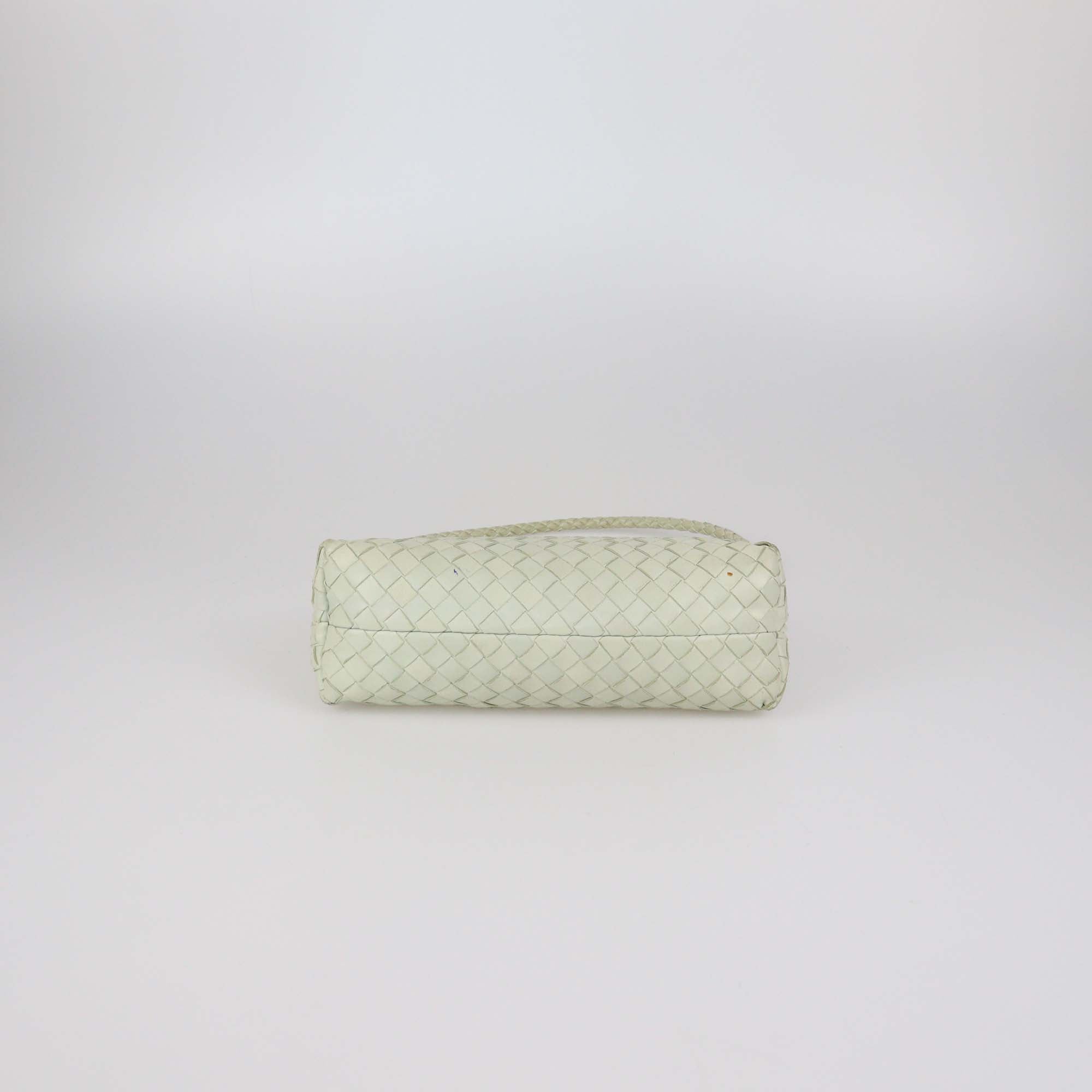 Bottega Veneta Cream Intrecciato Leather Frame Pochette