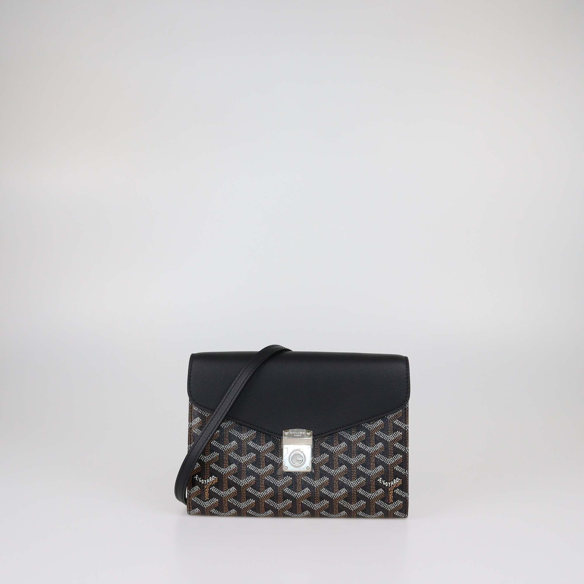 Goyard Black Goyardine Coated Canvas and Leather Chypre Wallet-Pouch