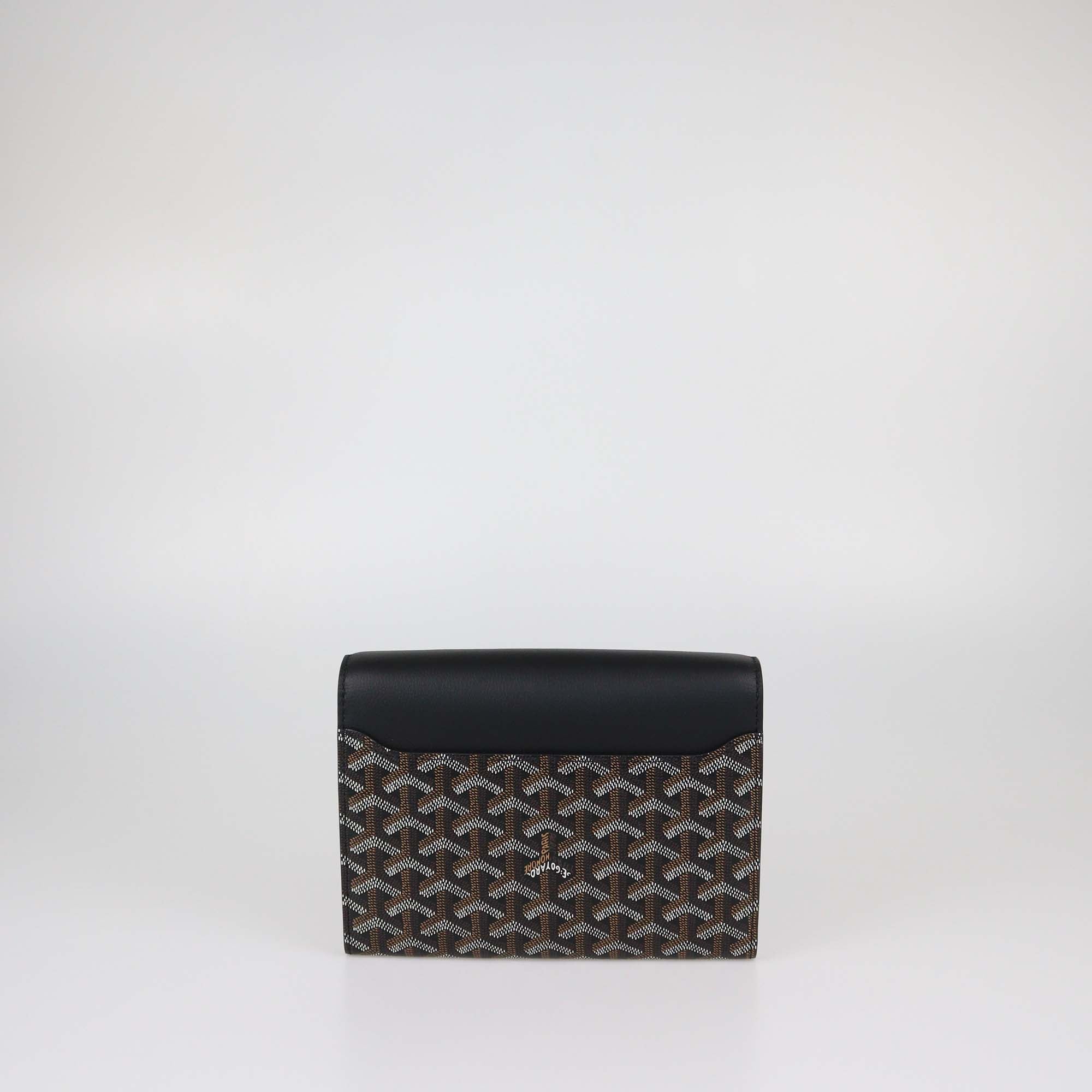 Goyard Black Goyardine Coated Canvas and Leather Chypre Wallet-Pouch