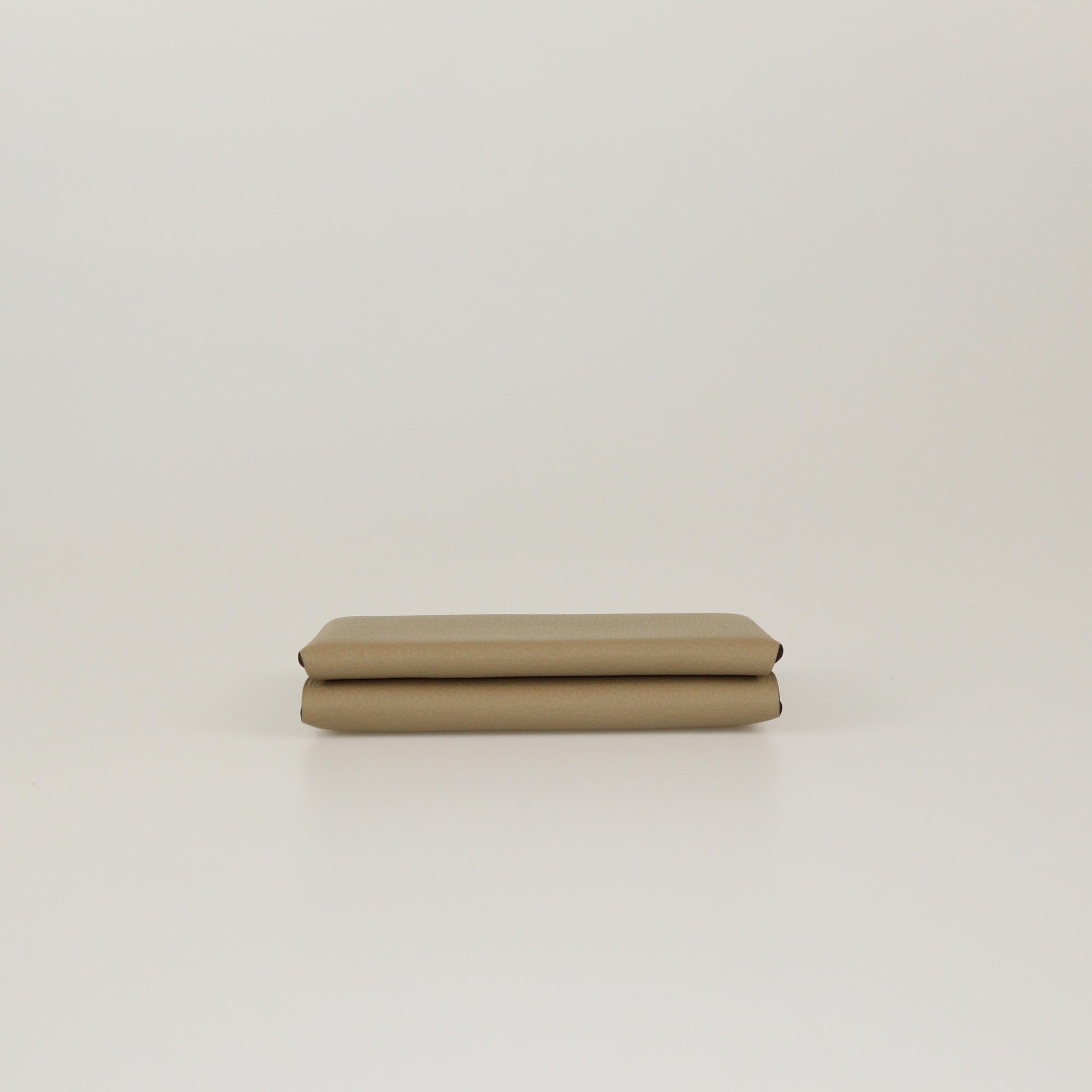Hermes Etoupe Calvi Verso Card Holder Womens Hermes