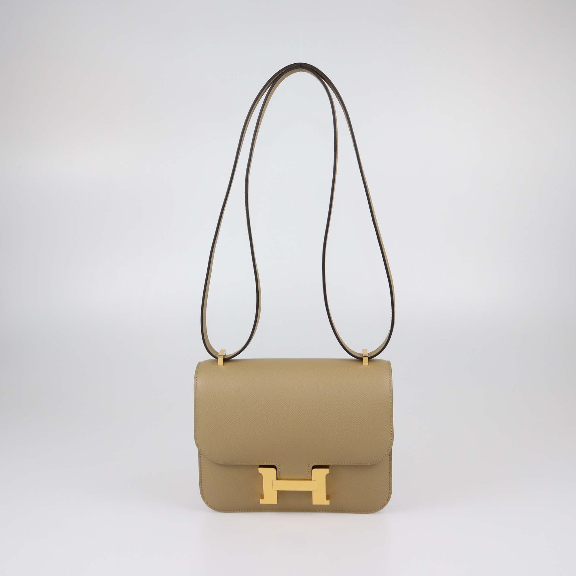 Hermes Poussiere Epsom Leather Mini Constance Bag