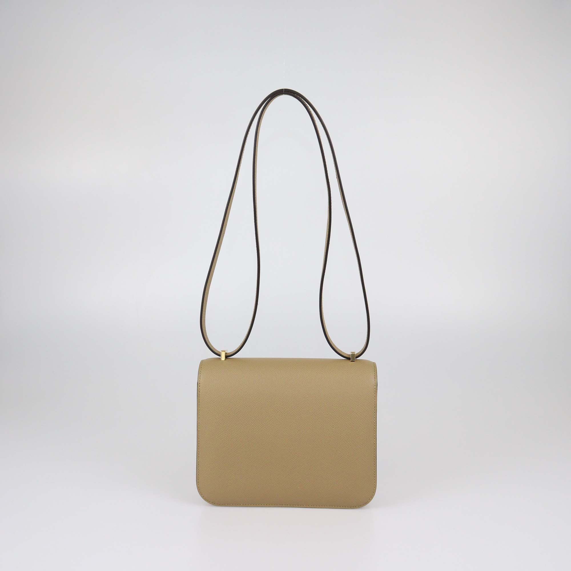 Hermes Poussiere Epsom Leather Mini Constance Bag