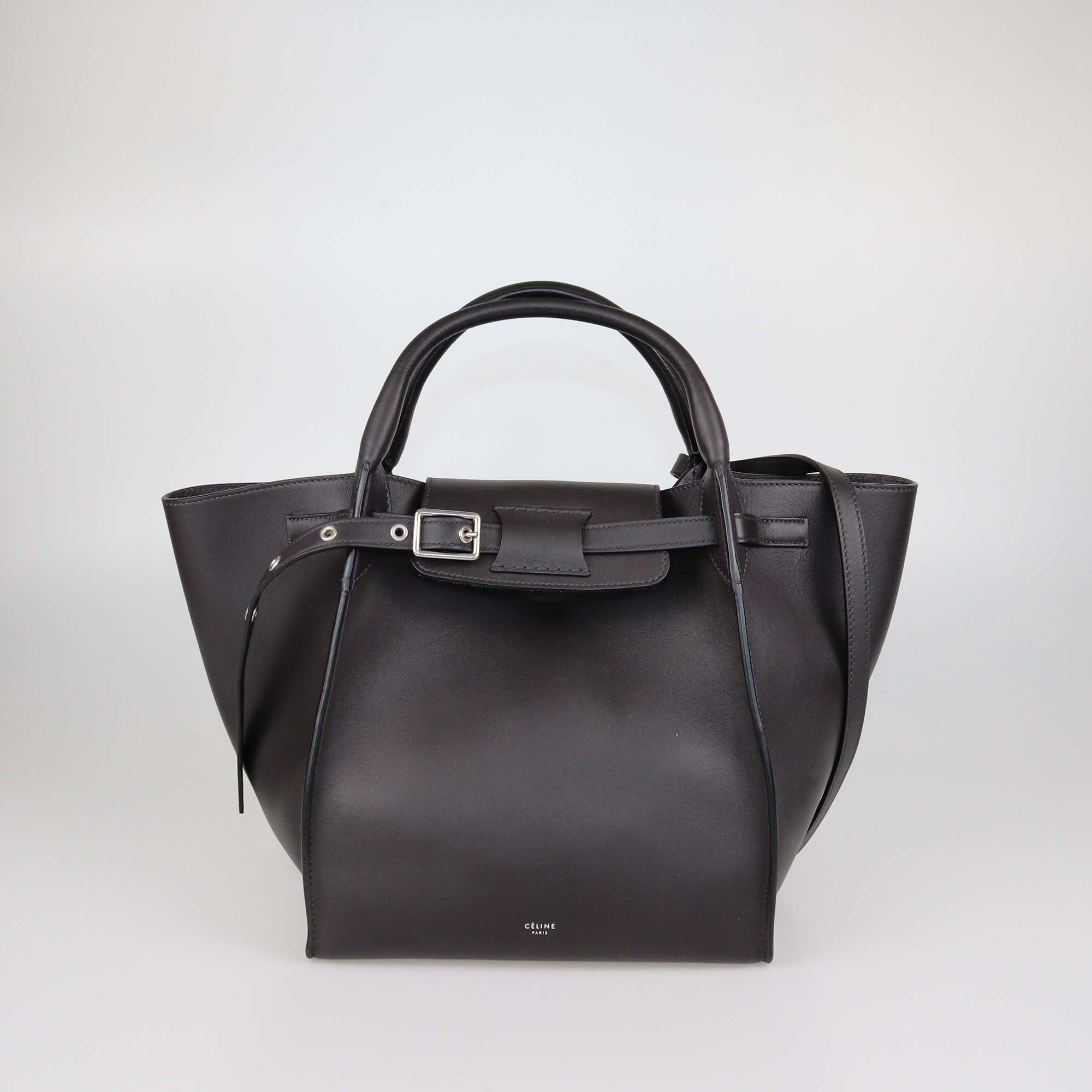 Celine Black Leather Small Big Bucket Bag