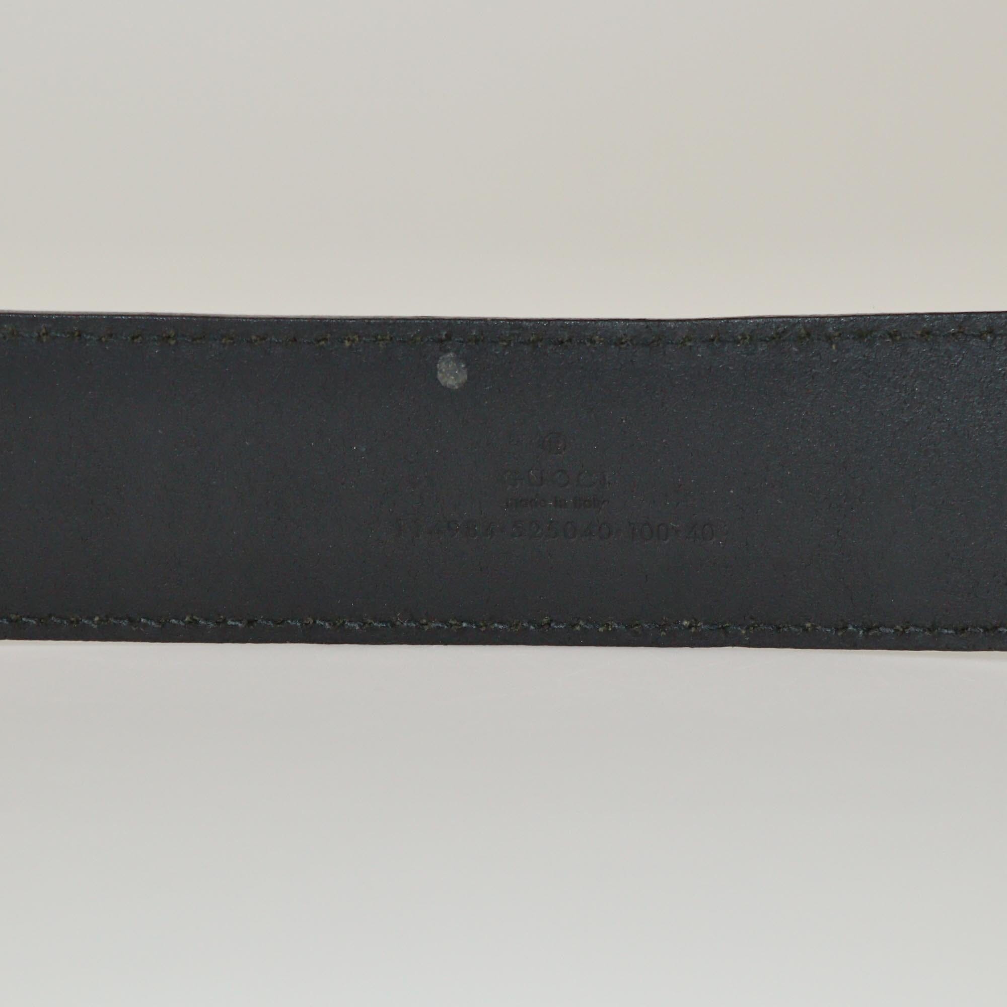 Gucci Black Interlocking G Buckle Belt Mens Gucci