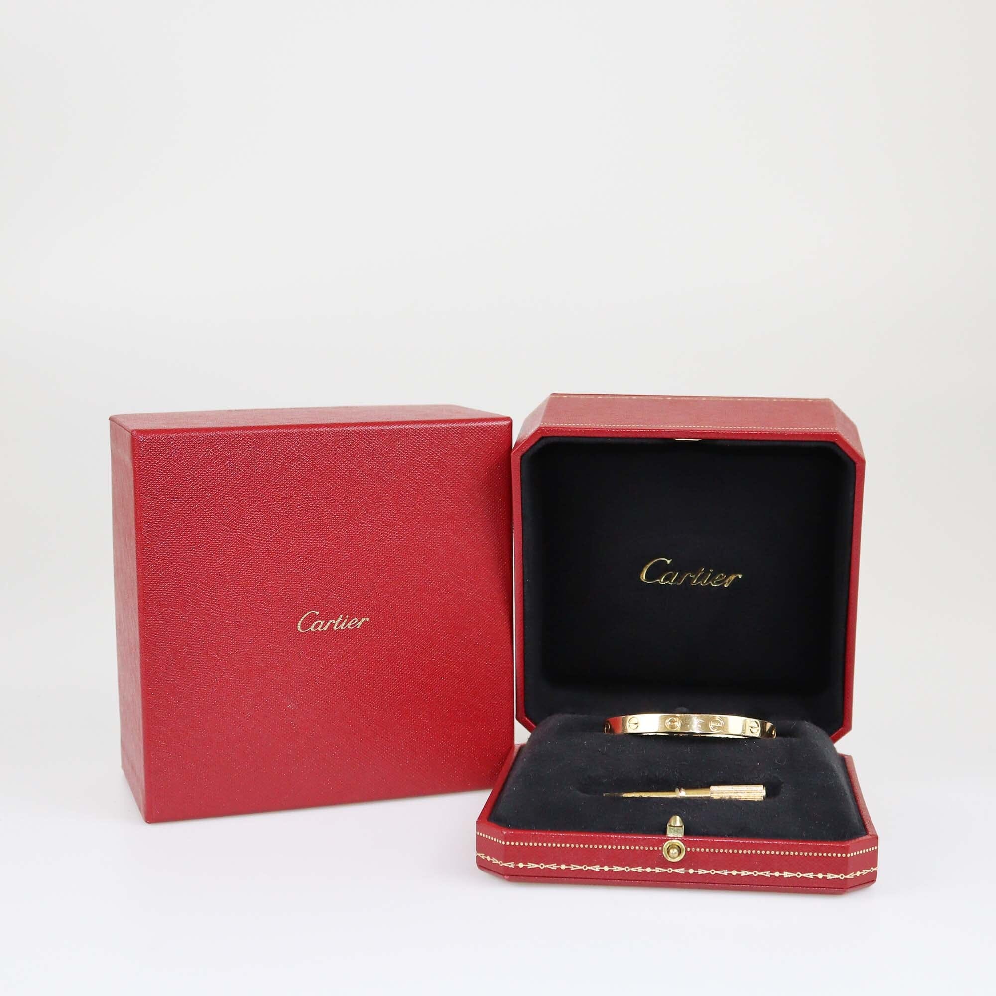 Cartier Love 18K Yellow Gold Bracelet Womens Cartier