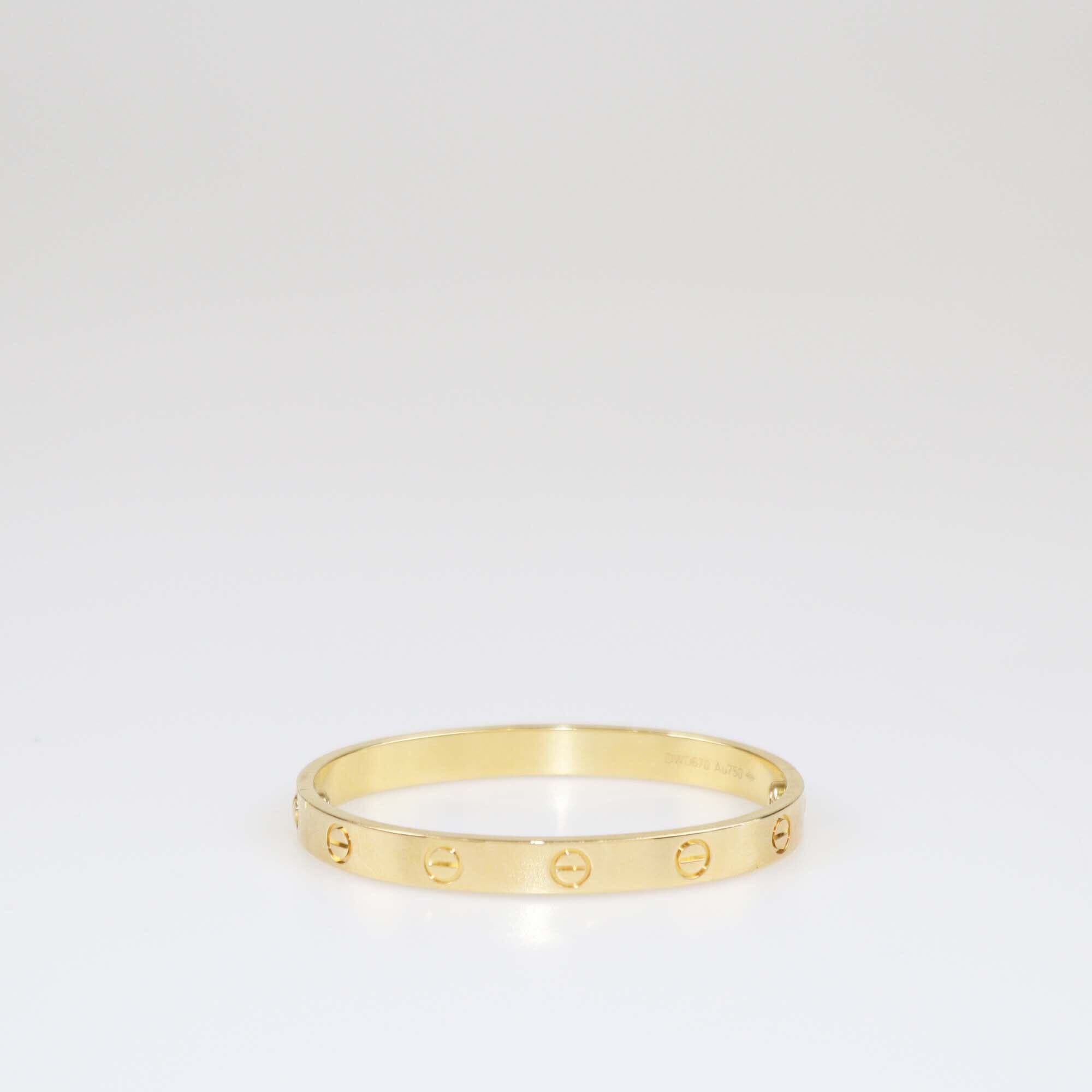 Cartier Love 18K Yellow Gold Bracelet Womens Cartier