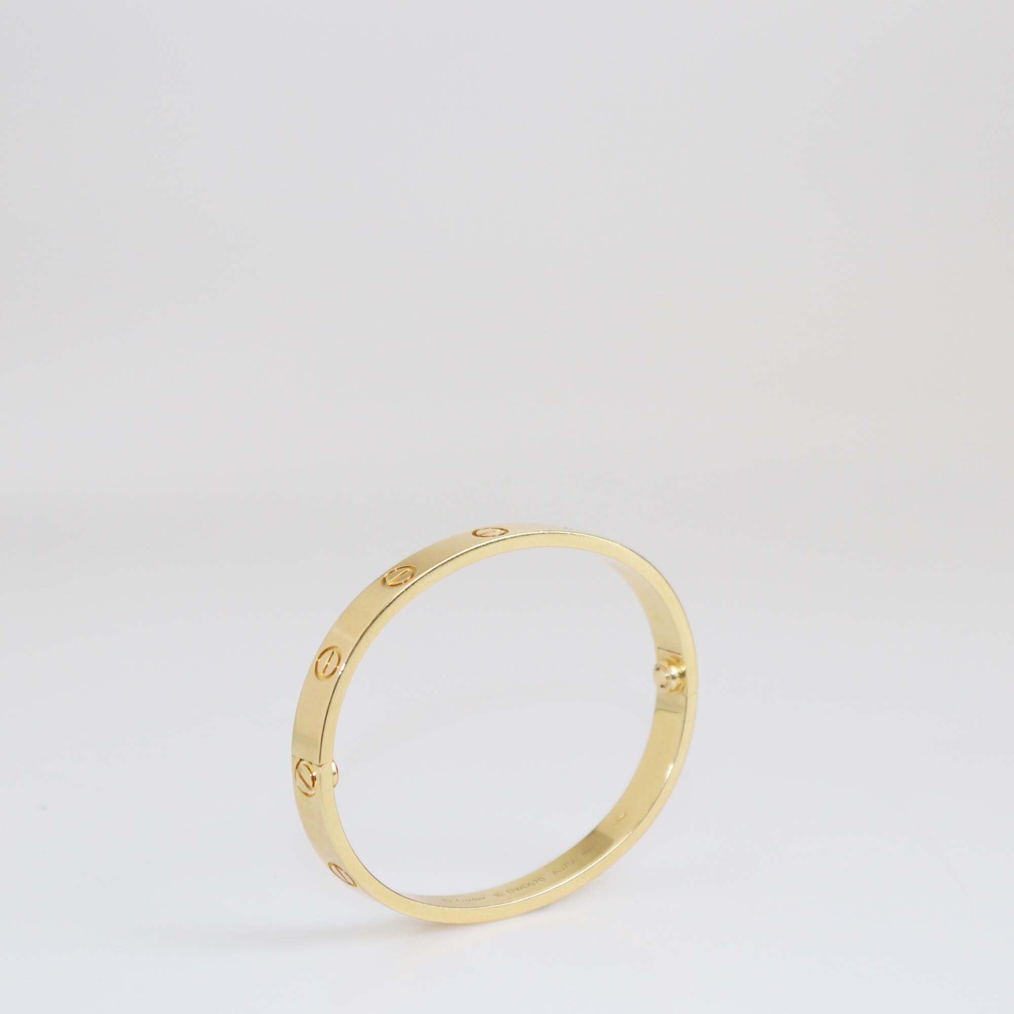 Cartier Love 18K Yellow Gold Bracelet Womens Cartier