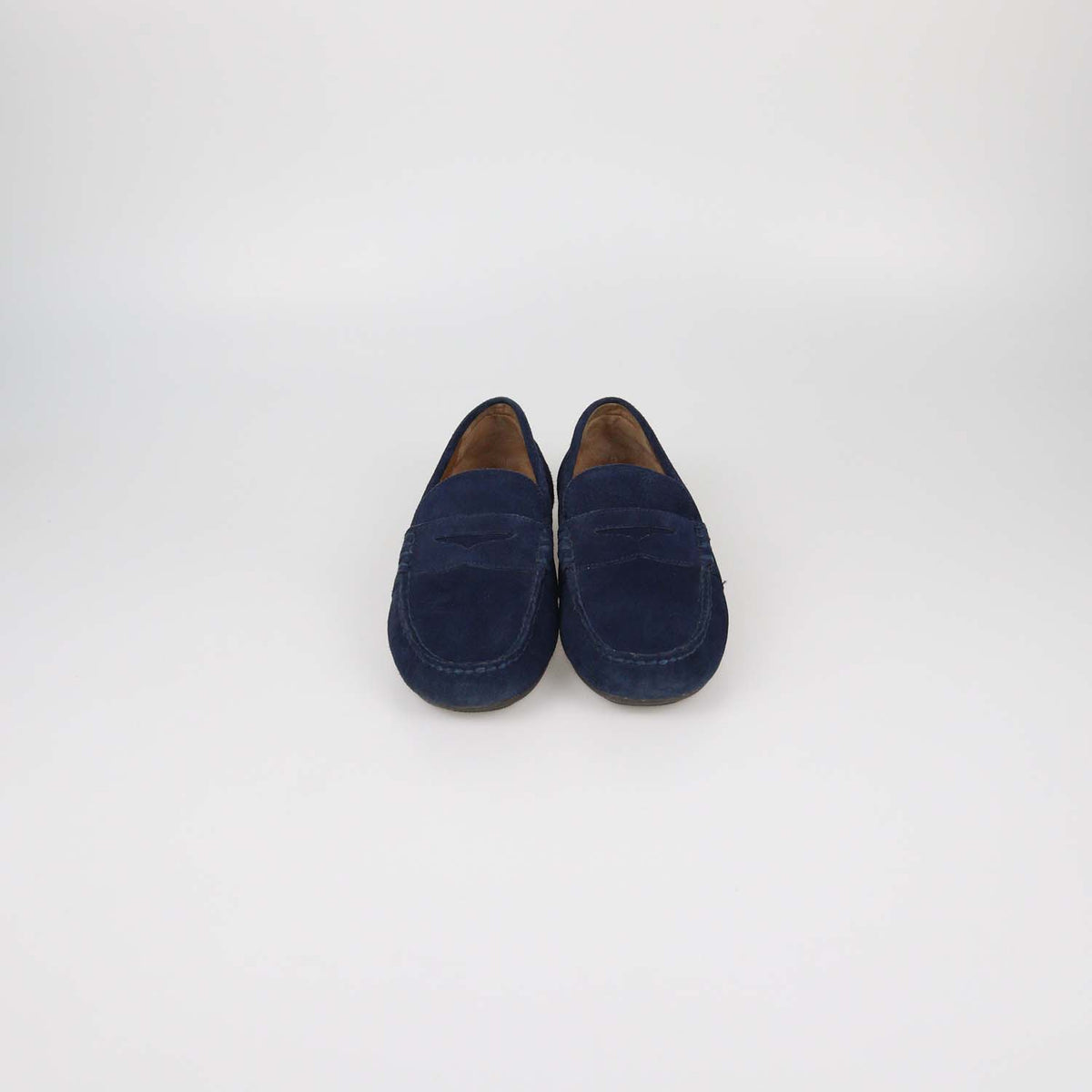 Polo Ralph Lauren Navy Blue Suede Reynold Driver Loafers