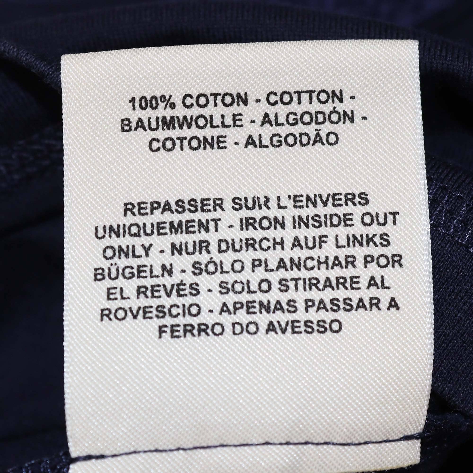 Hermes Navy Blue Chain de Ancre Embroidered Pocket T-Shirt Womens Hermes
