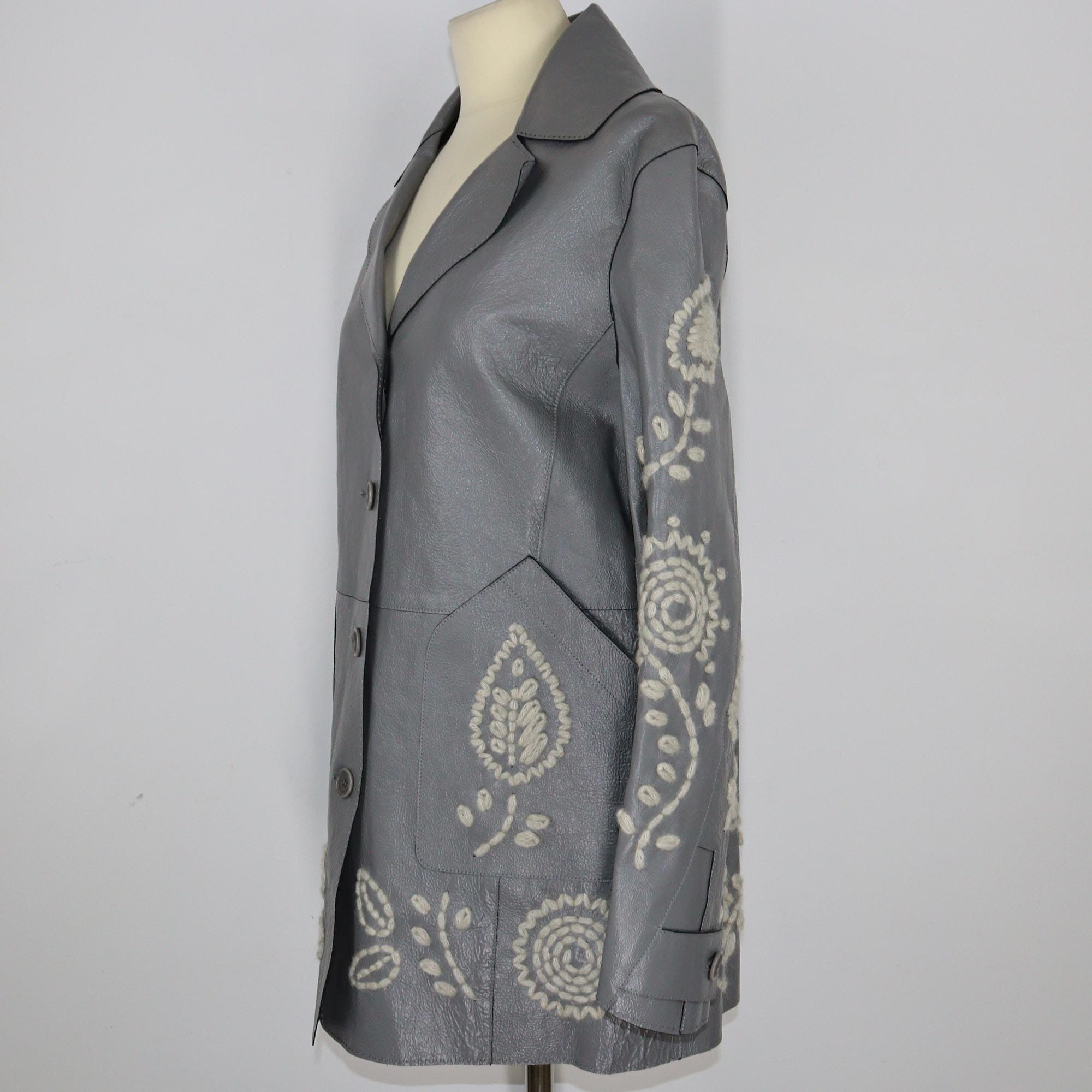 Grey Embroidered Jacket Clothing Ermanno Scervino