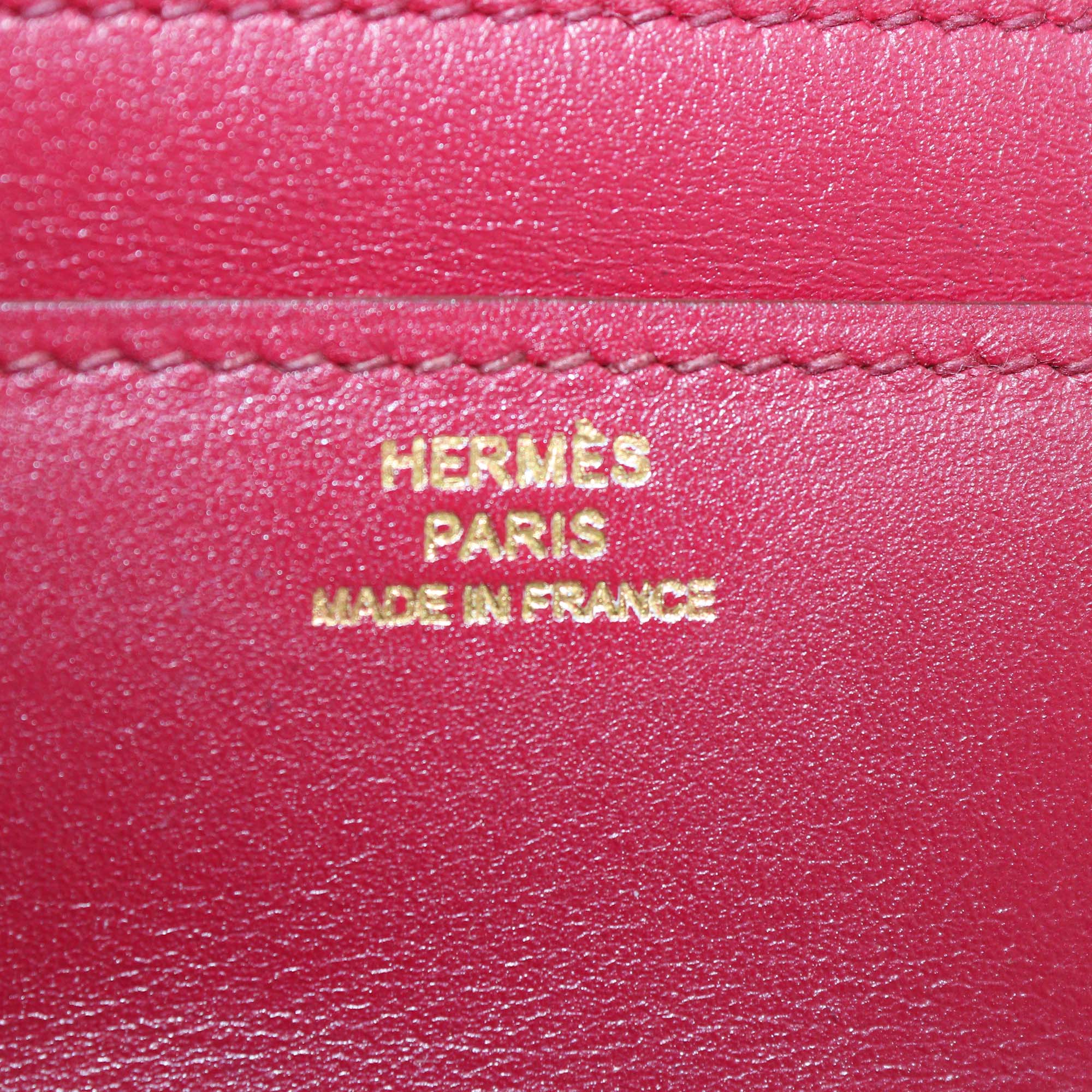 Hermes Rouge H Swift Leather Constance long Wallet