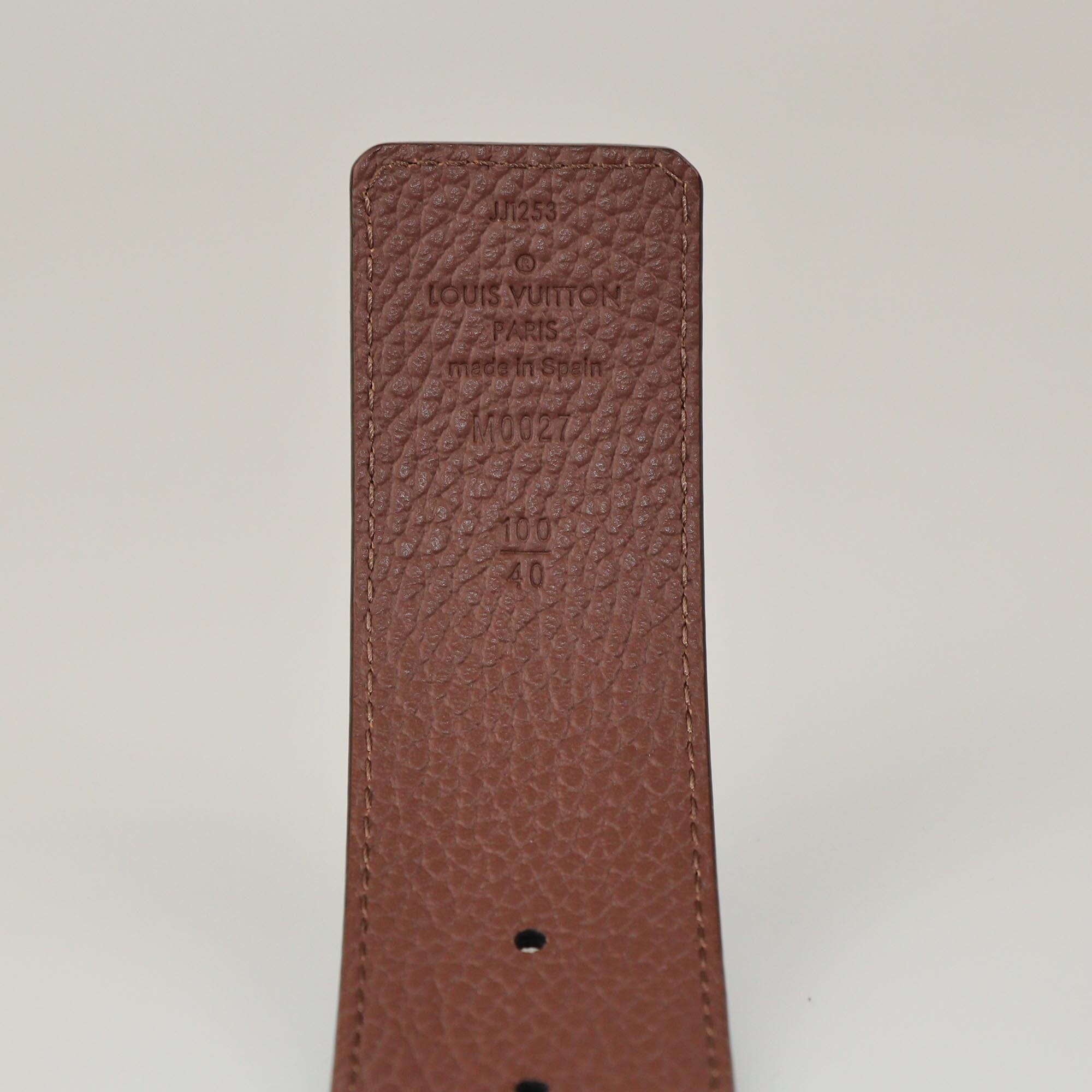 Louis Vuitton Black/Brown 40mm LV Tilt Reversible Belt Womens Louis Vuitton