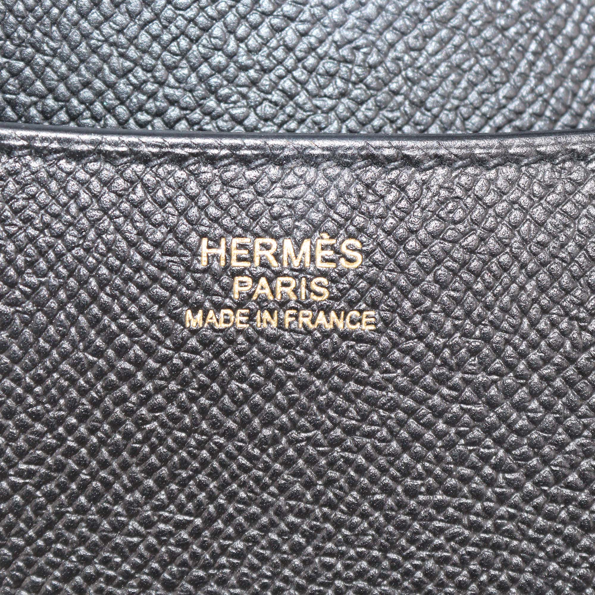 Hermes Black Epsom Leather Gold Hardware Constance 24 Bag