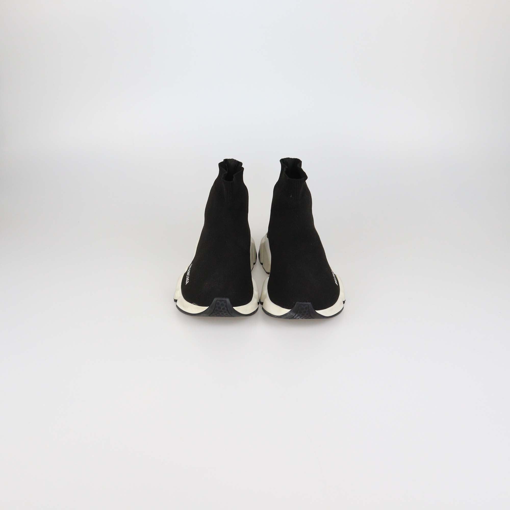 Balenciaga Black Knit Fabric Speed Trainer Sneakers