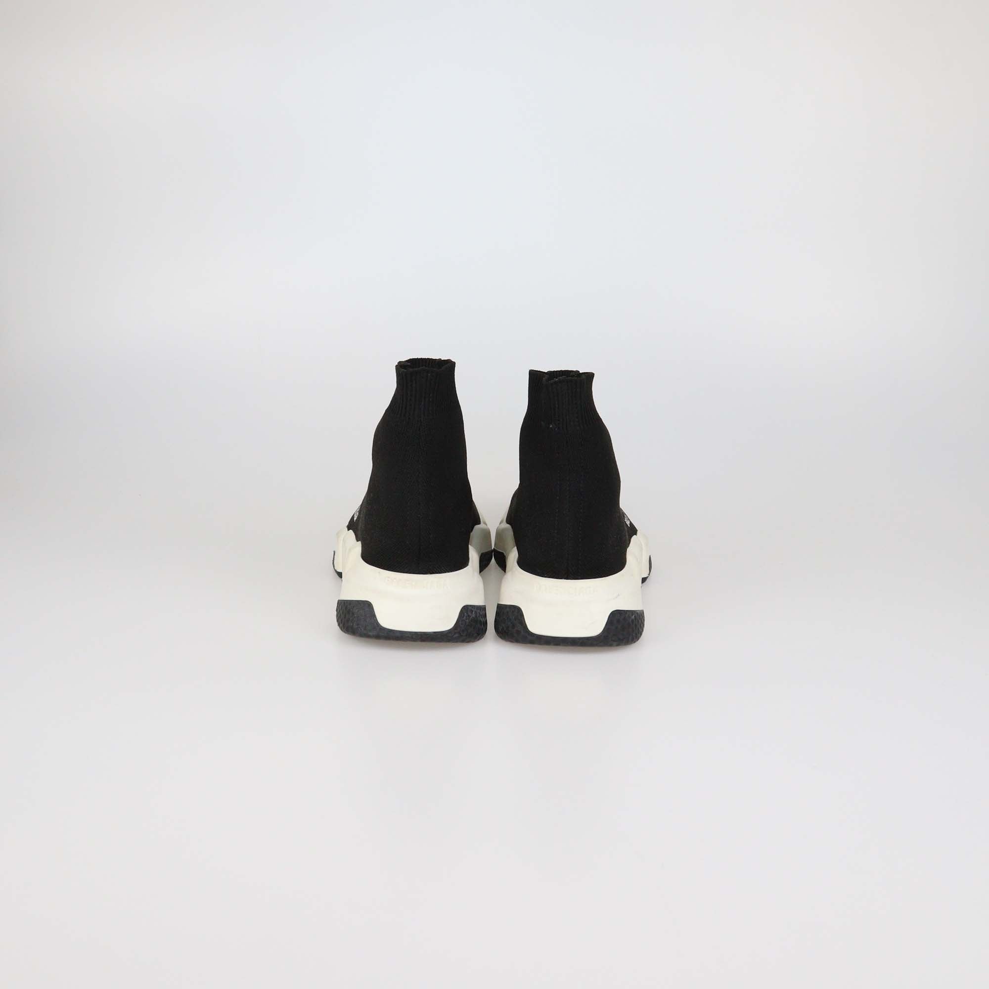 Balenciaga Black Knit Fabric Speed Trainer Sneakers
