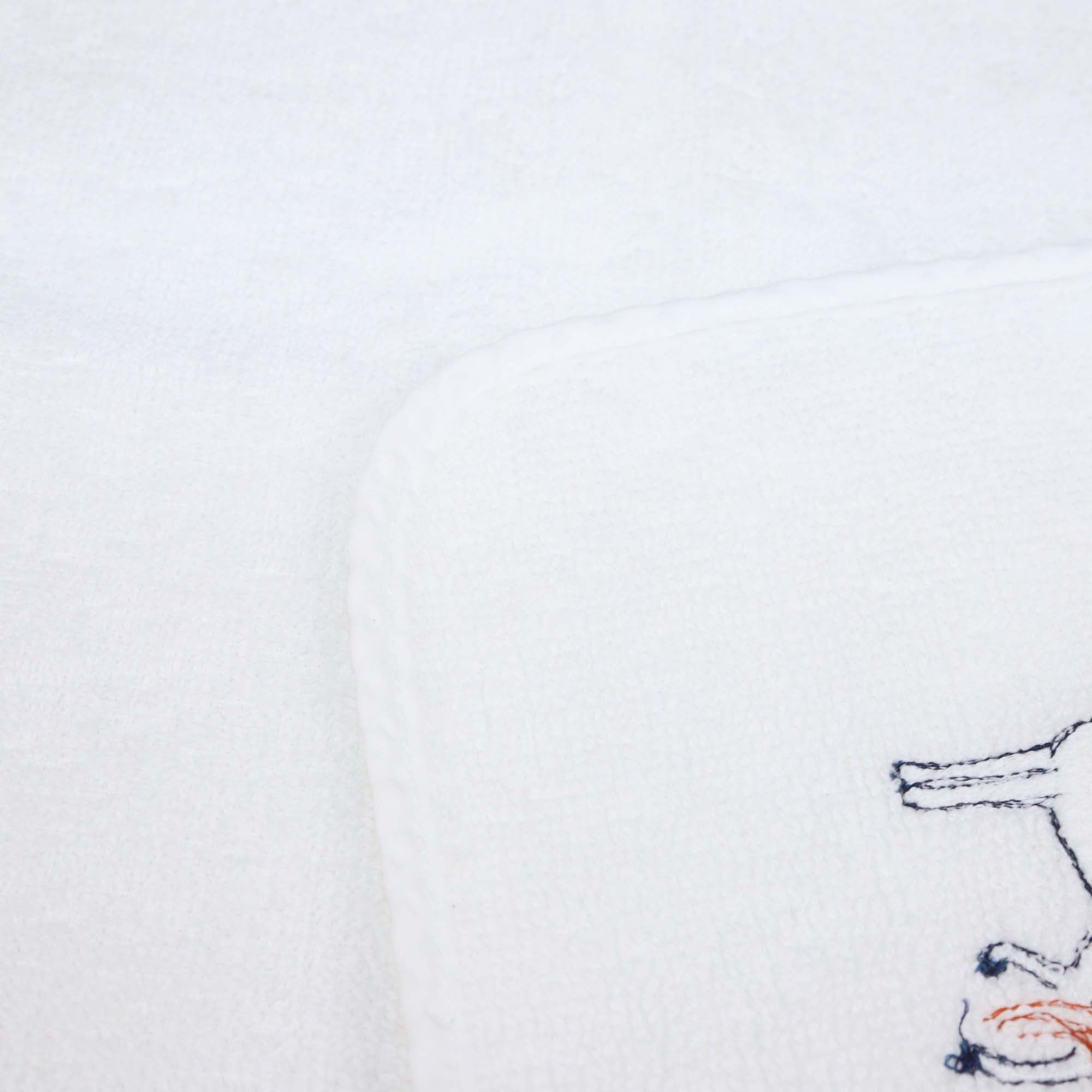 Hermes White Cotton Cabriole Washcloth