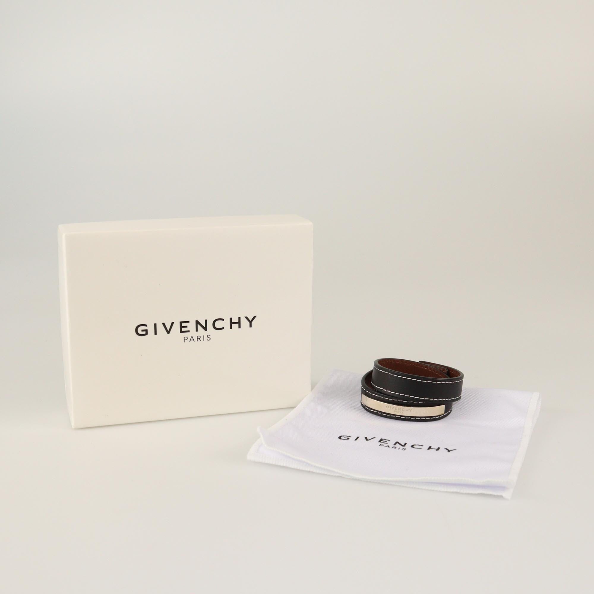 Givenchy Black Wrap Around Bracelet Womens Givenchy