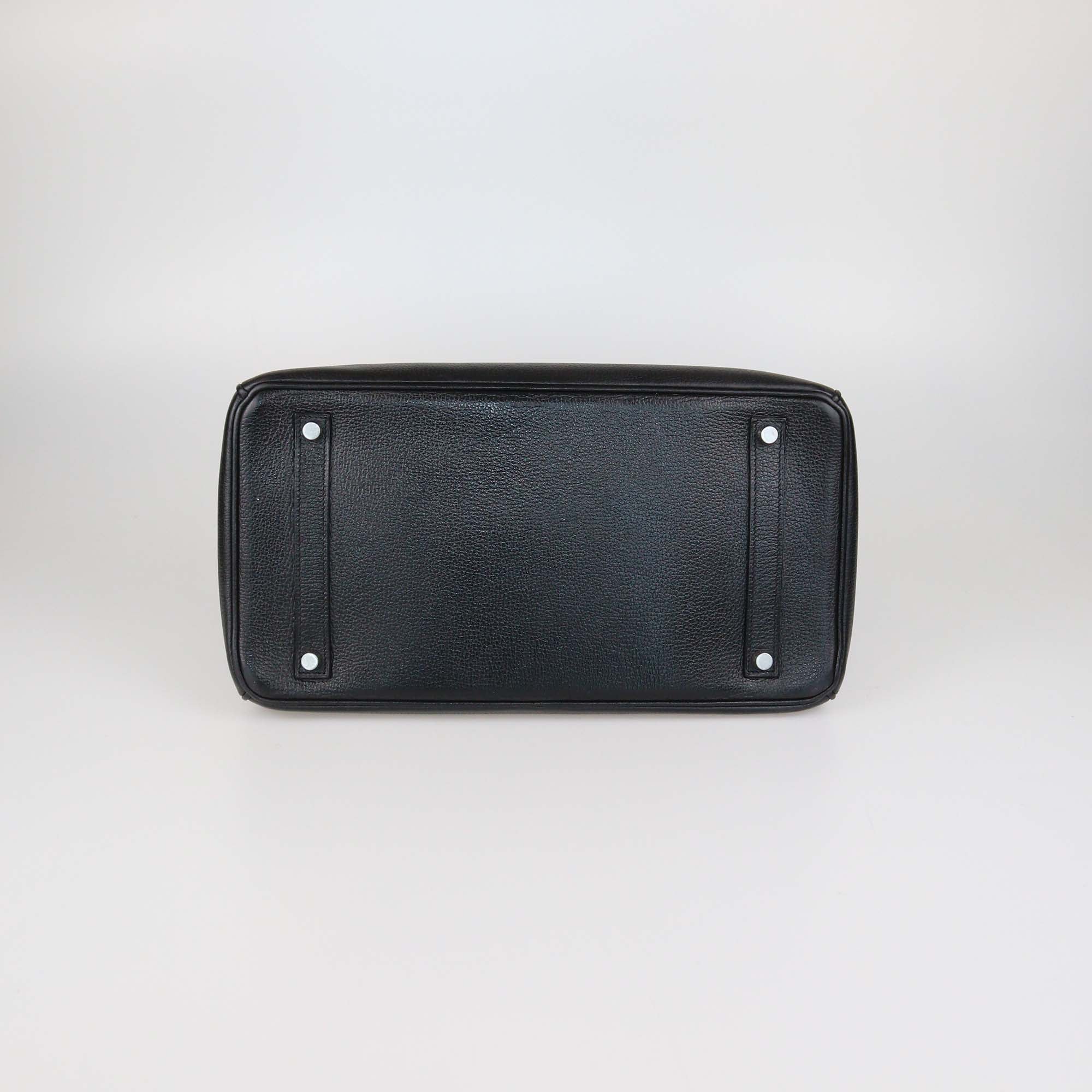 Hermes Black Togo Leather Palladium Hardware Birkin 35 Bag