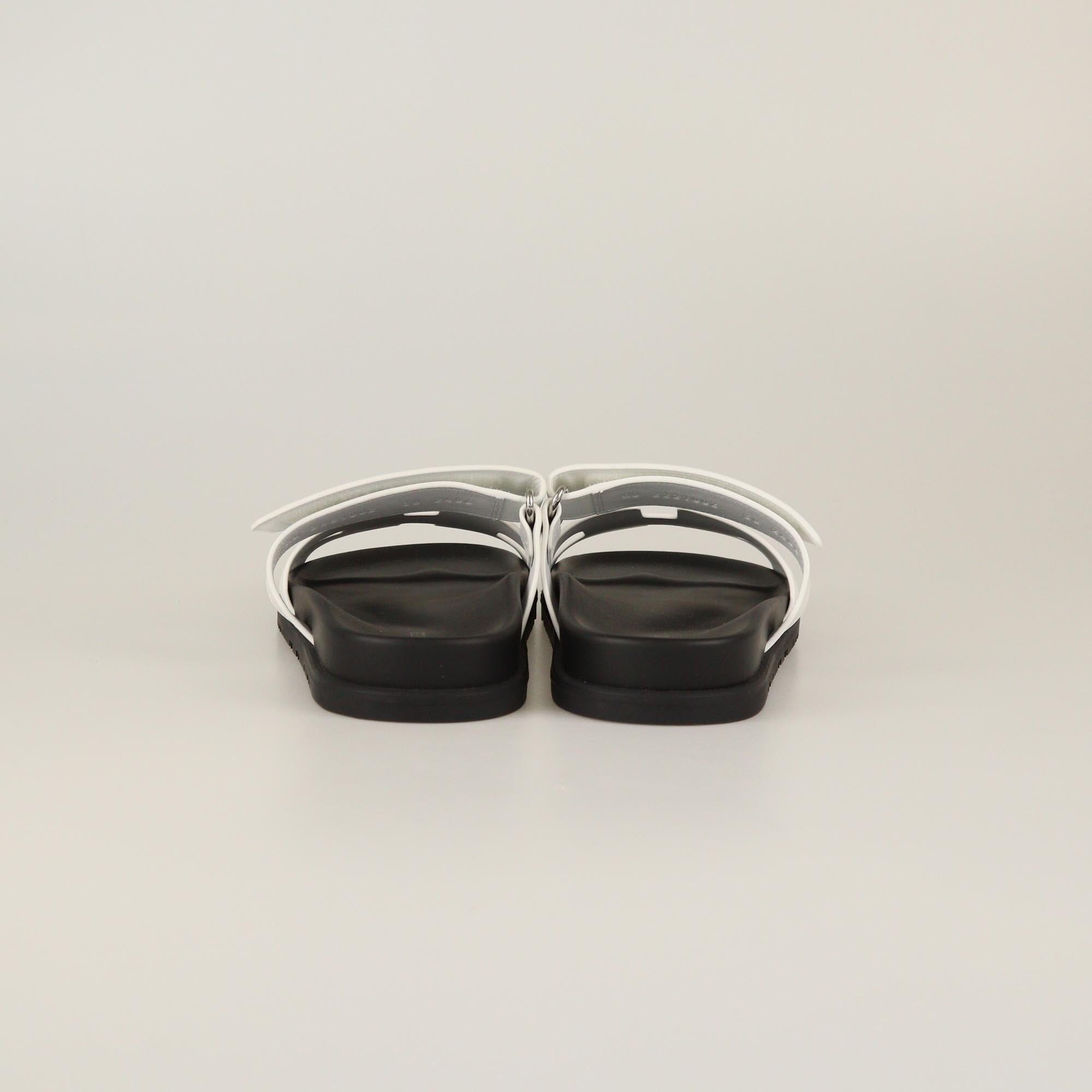 Hermes White Chypre Sandals Womens Hermes