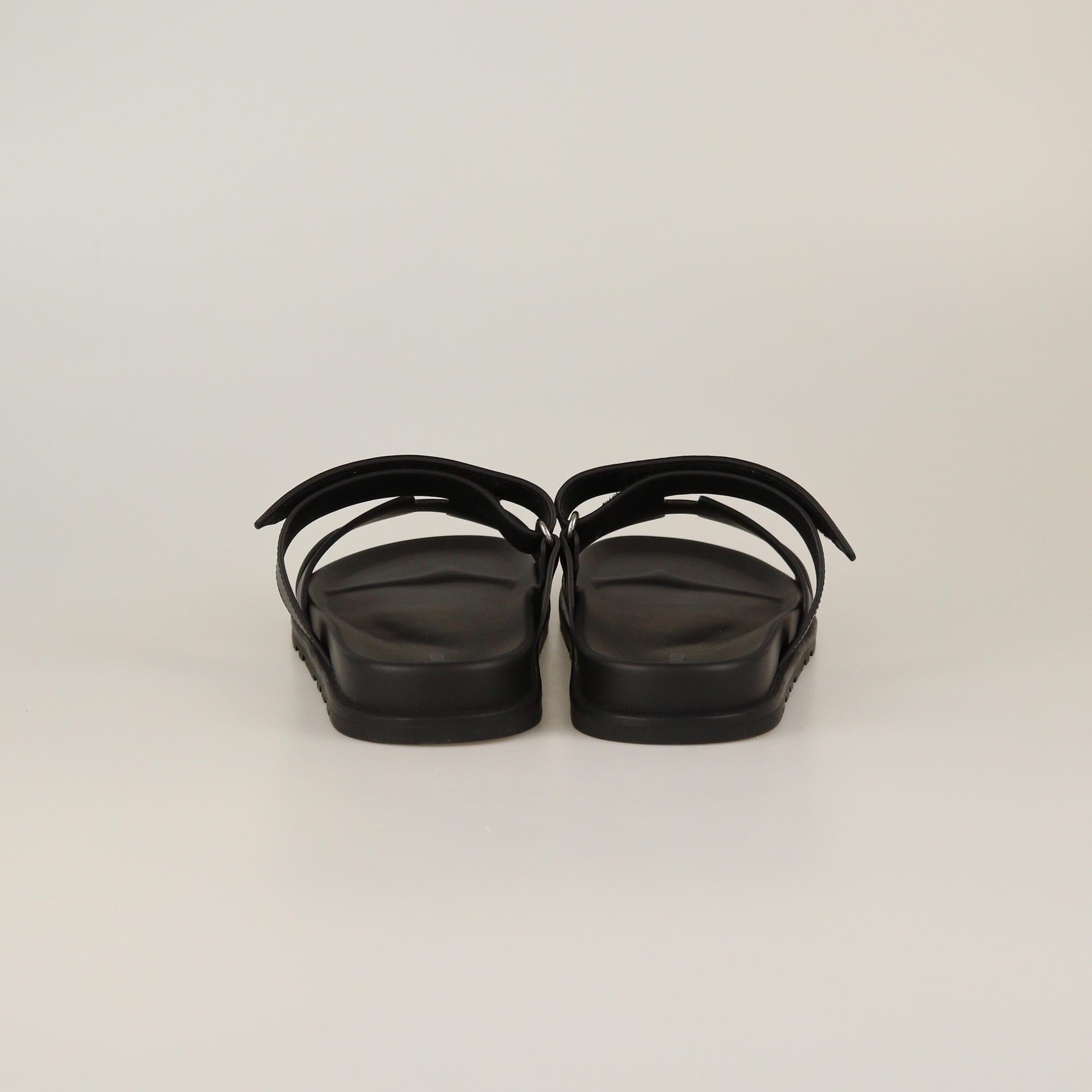 Hermes Black Chypre Sandals Mens Hermes