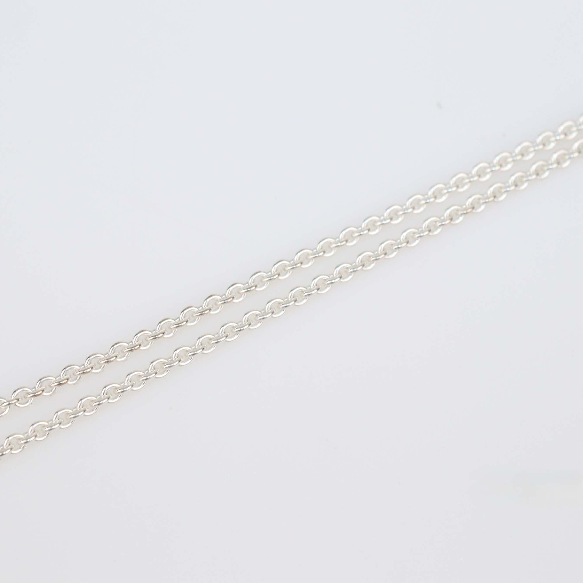 Hermes Sterling Silver Amulettes Kelly Pendant Necklace