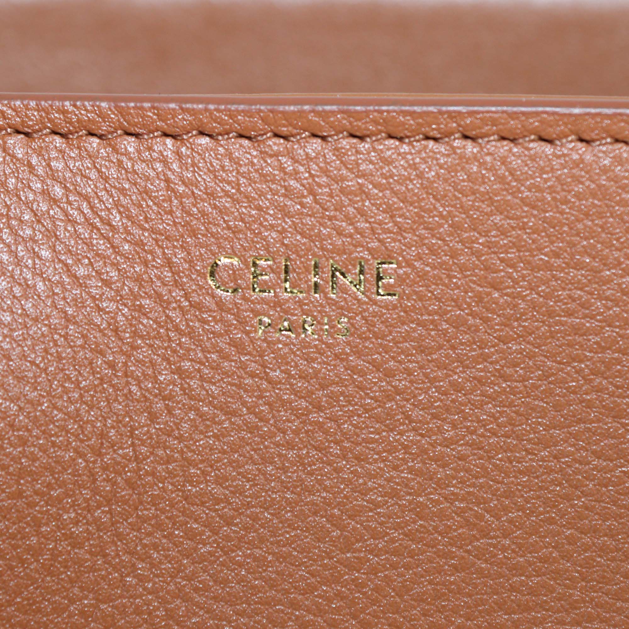 Celine Tan Leather Teen Nino Top Handle Bag