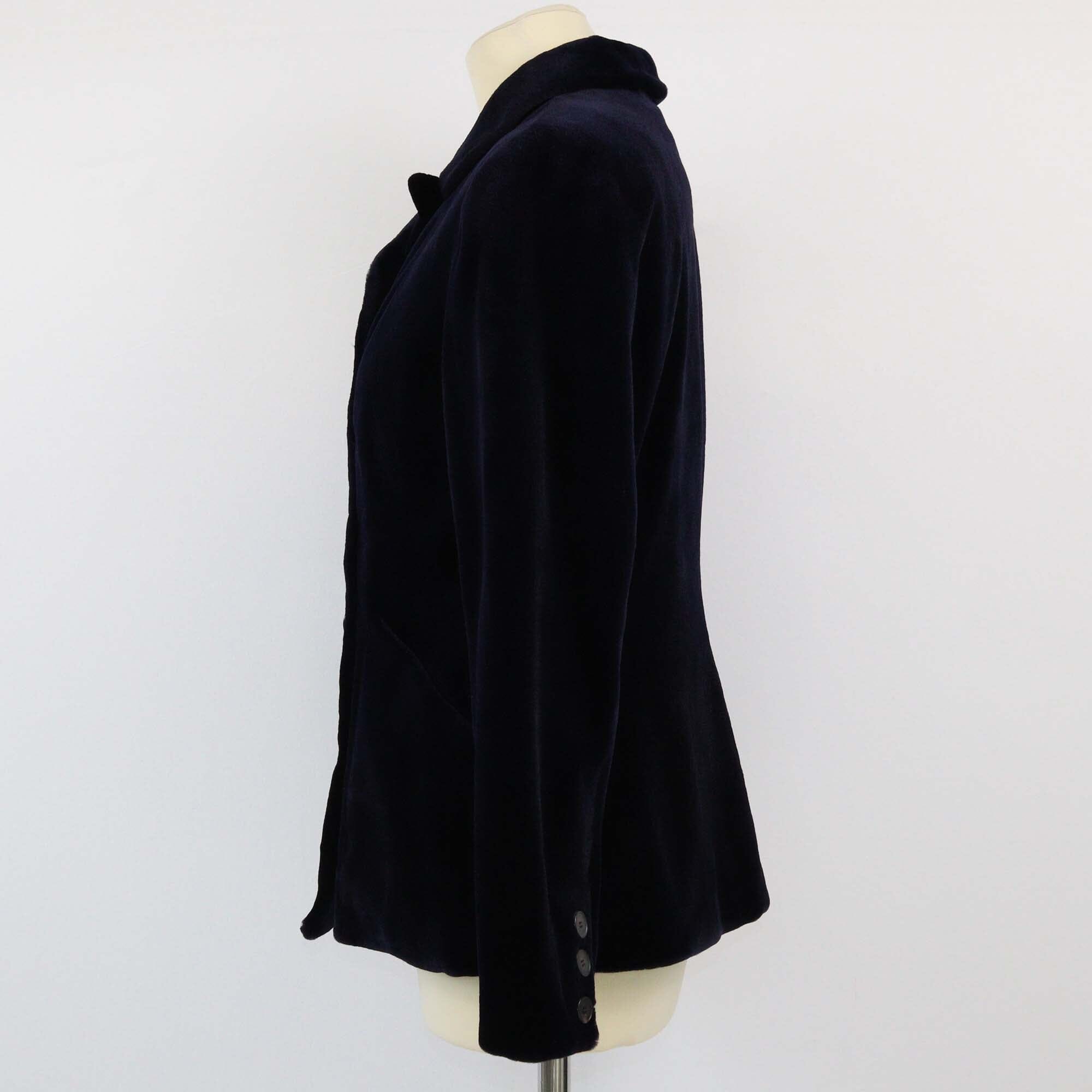 Christian Dior Dark Blue Mink Fur Double Breasted Jacket Womens Christian Dior