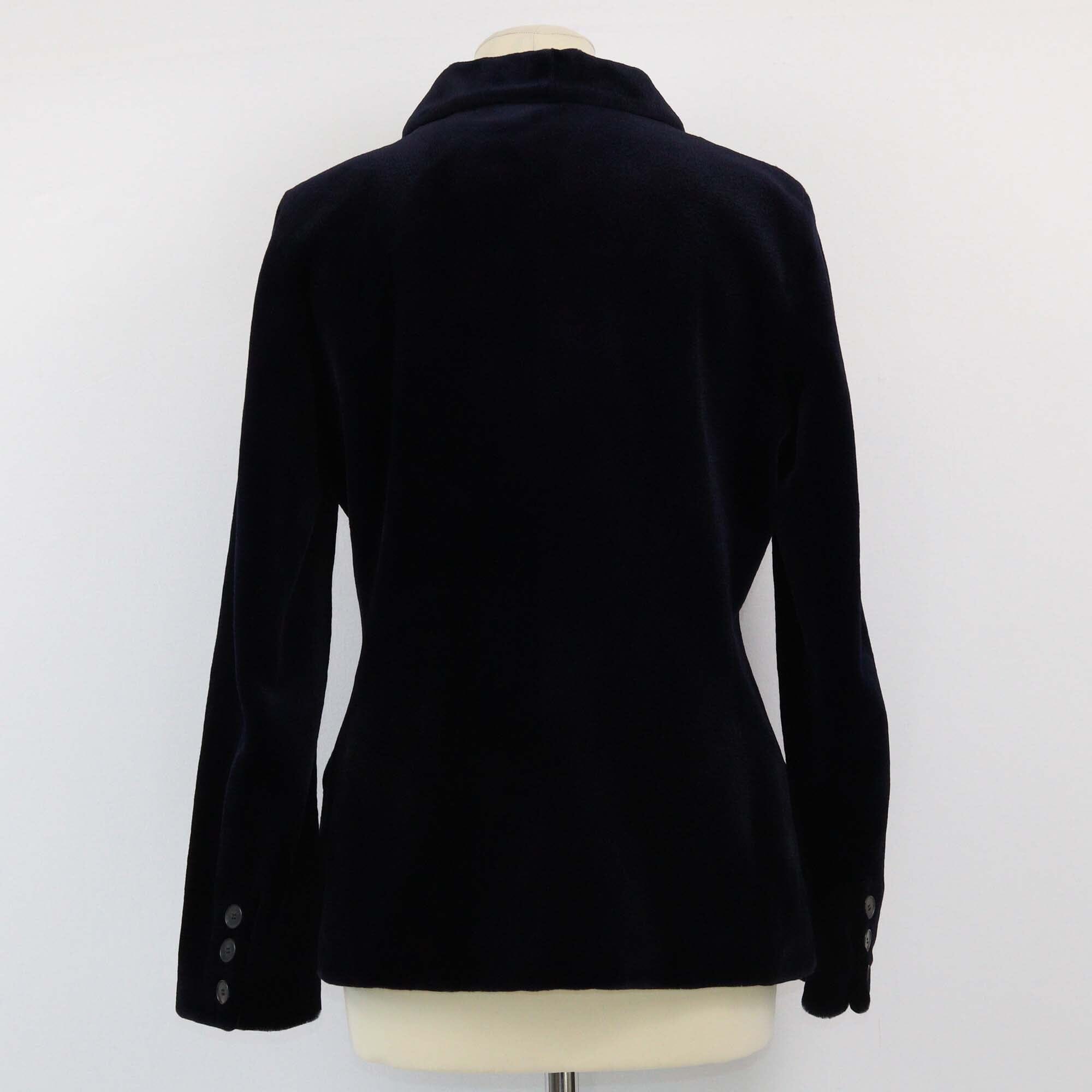 Christian Dior Dark Blue Mink Fur Double Breasted Jacket Womens Christian Dior
