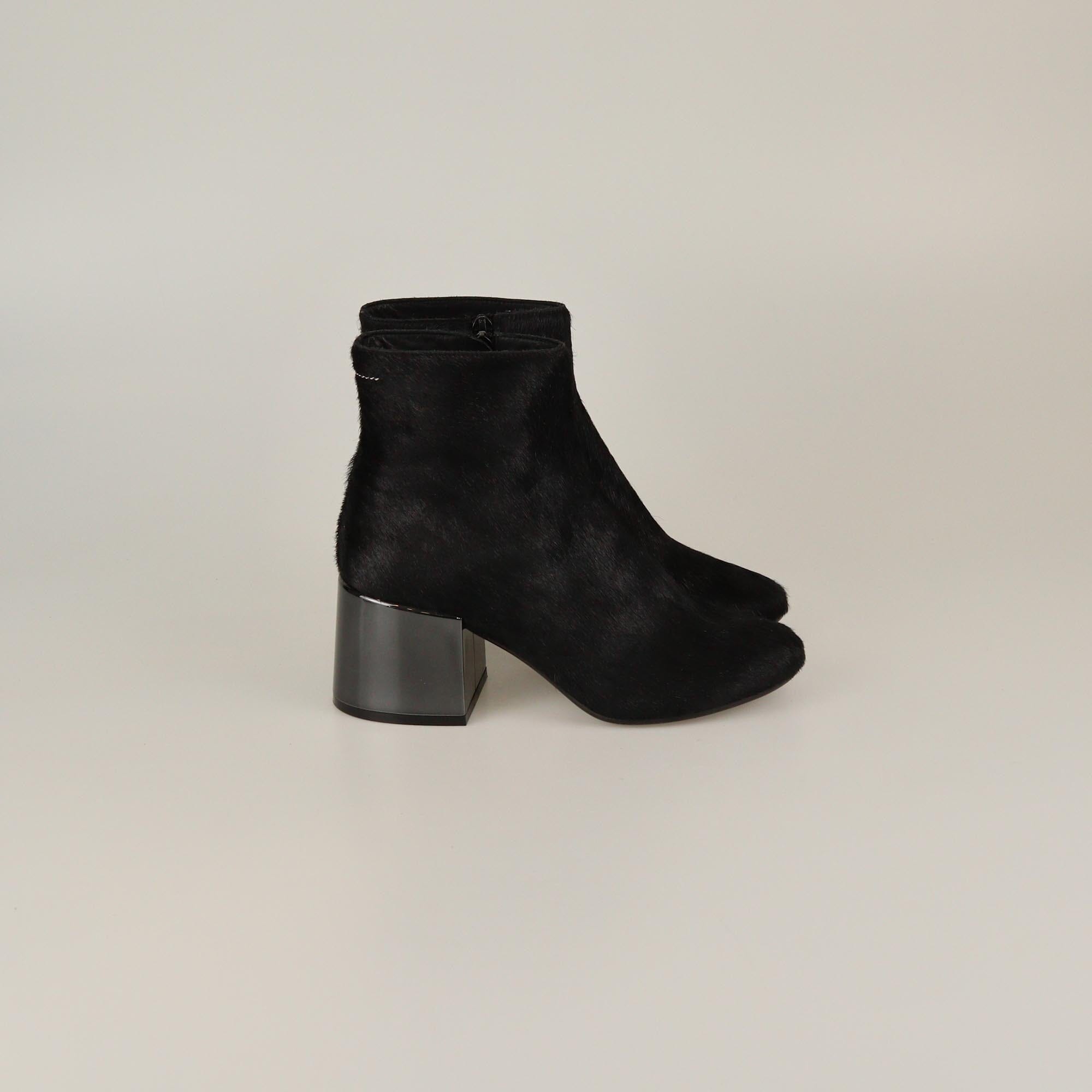Maison Martin Margiela Black Block Heel Tabi Boots Womens Maison Martin Margiela