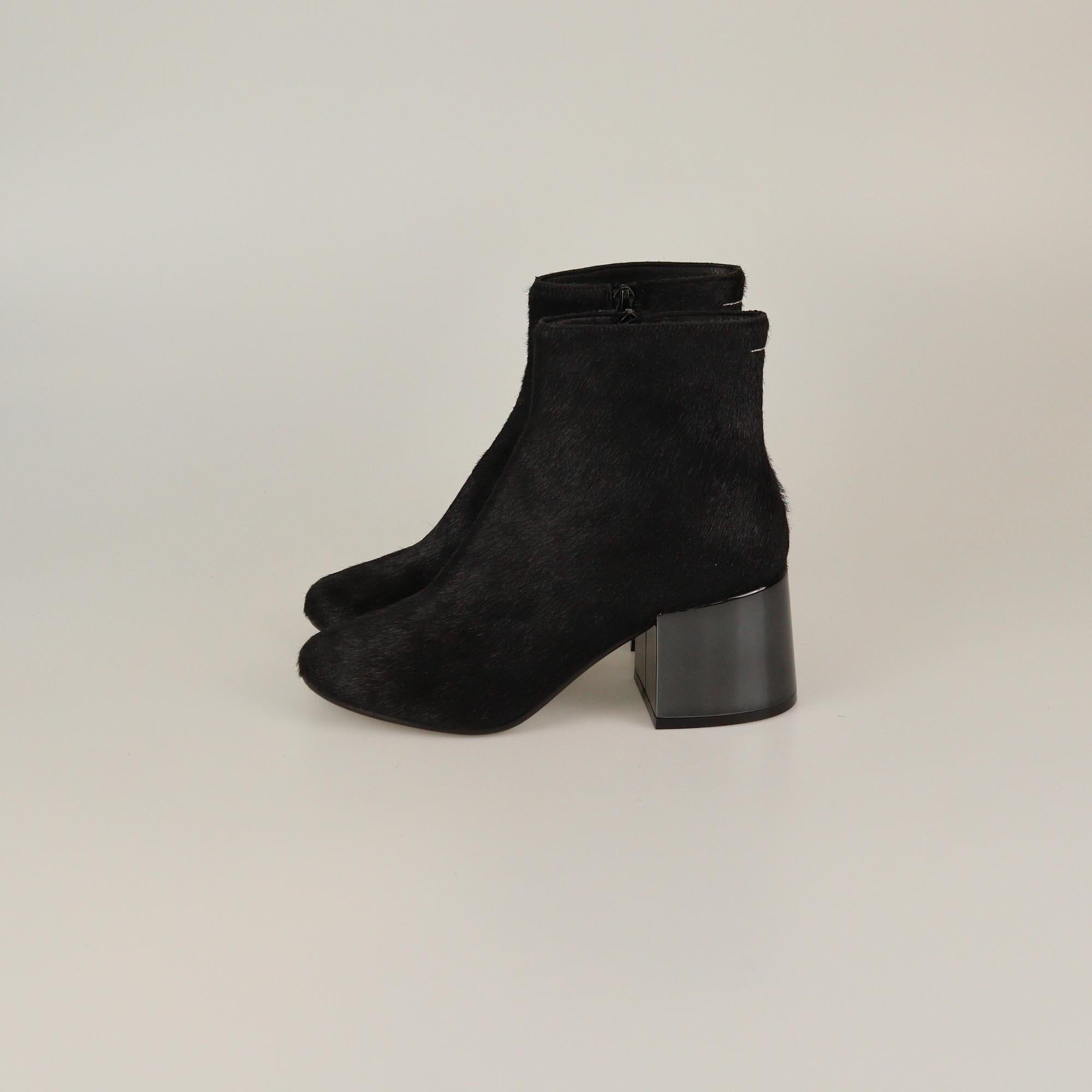 Maison Martin Margiela Black Block Heel Tabi Boots Womens Maison Martin Margiela