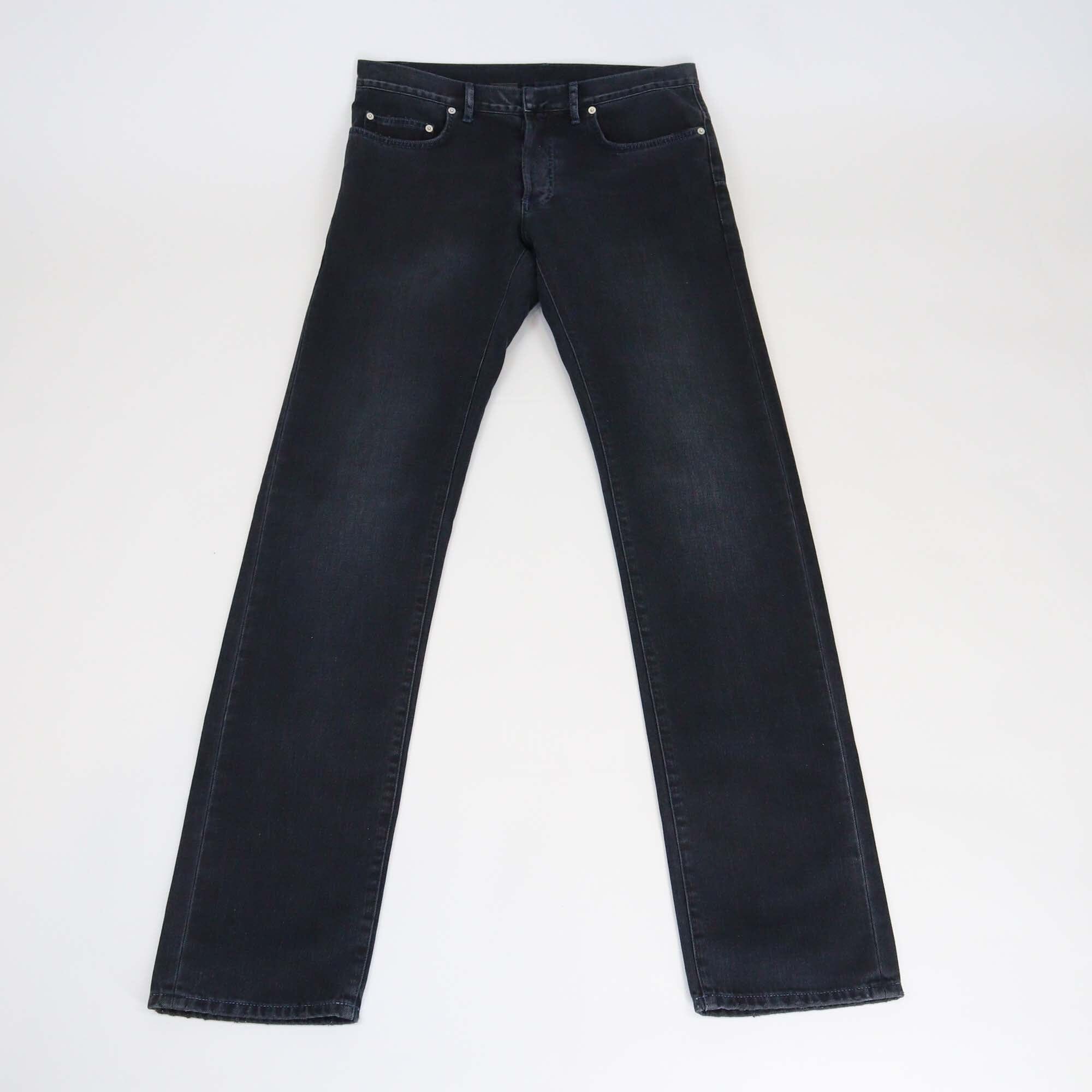 Dior Homme Black Washed Denim Straight Pants Mens Dior Homme